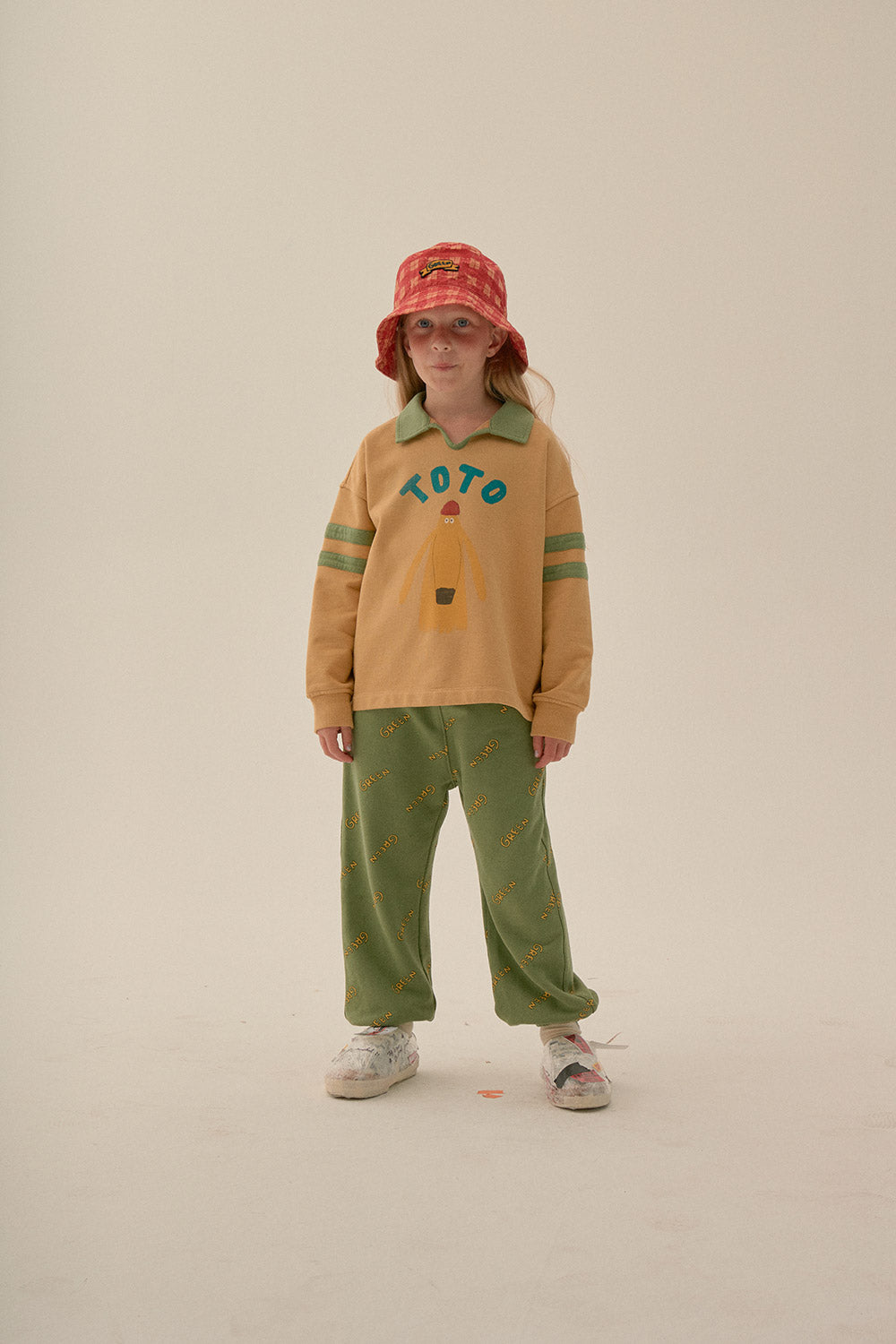 Boys & Girls Camel Printed Cotton Sweatshirt