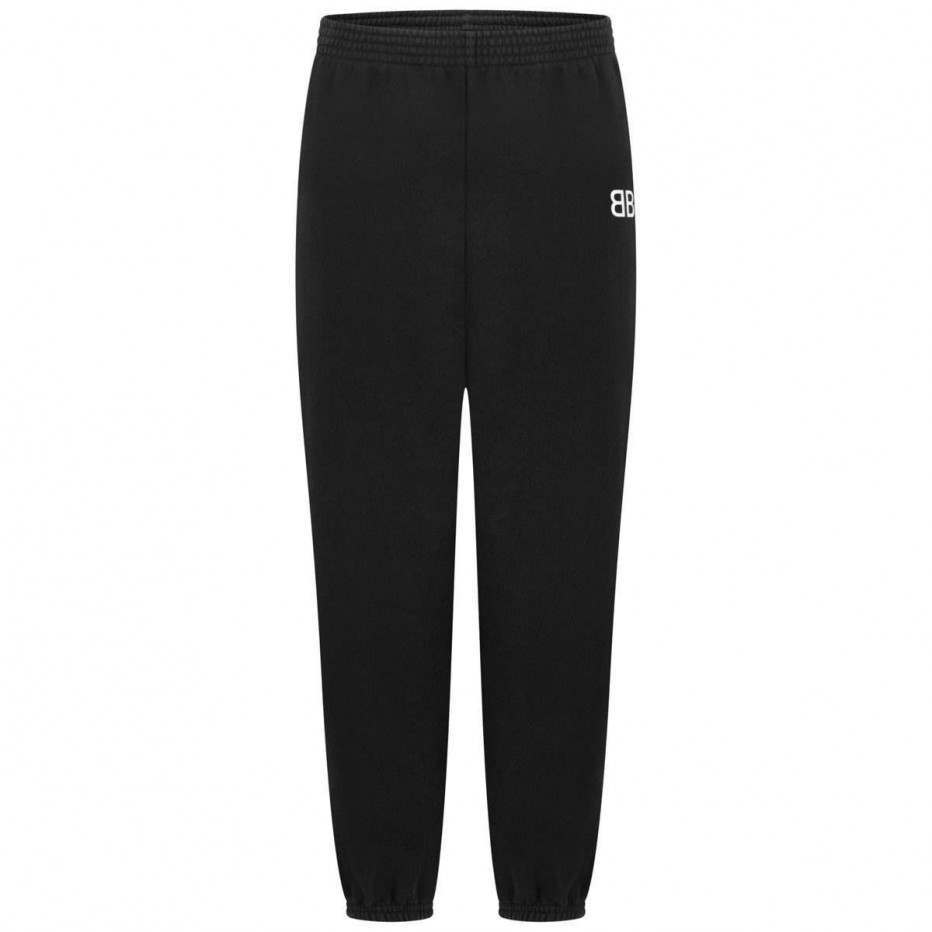 Boys Black Logo Cotton Trousers