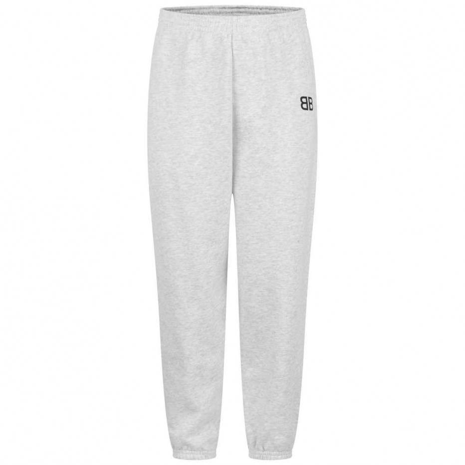 Boys & Girls Gray Logo Cotton Trousers