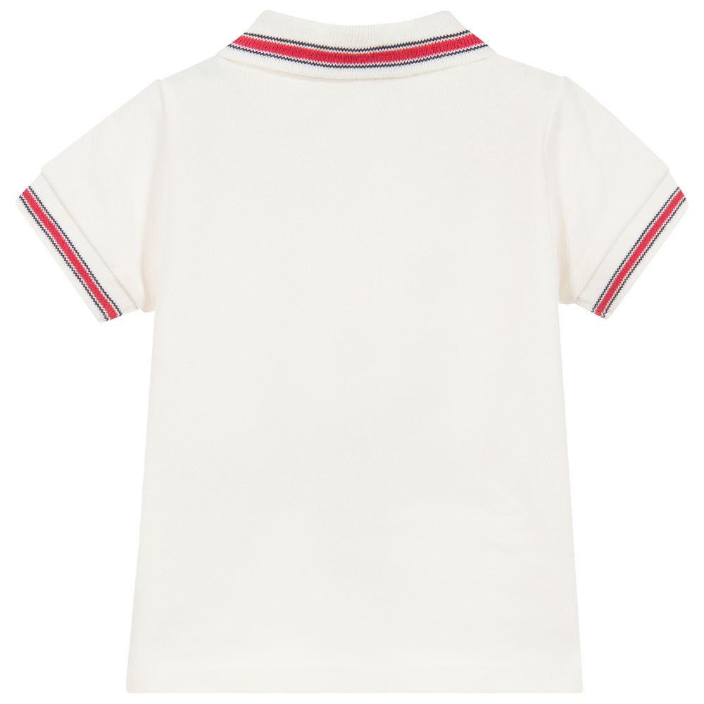 Baby Boys Ivory Cotton Polo Shirt