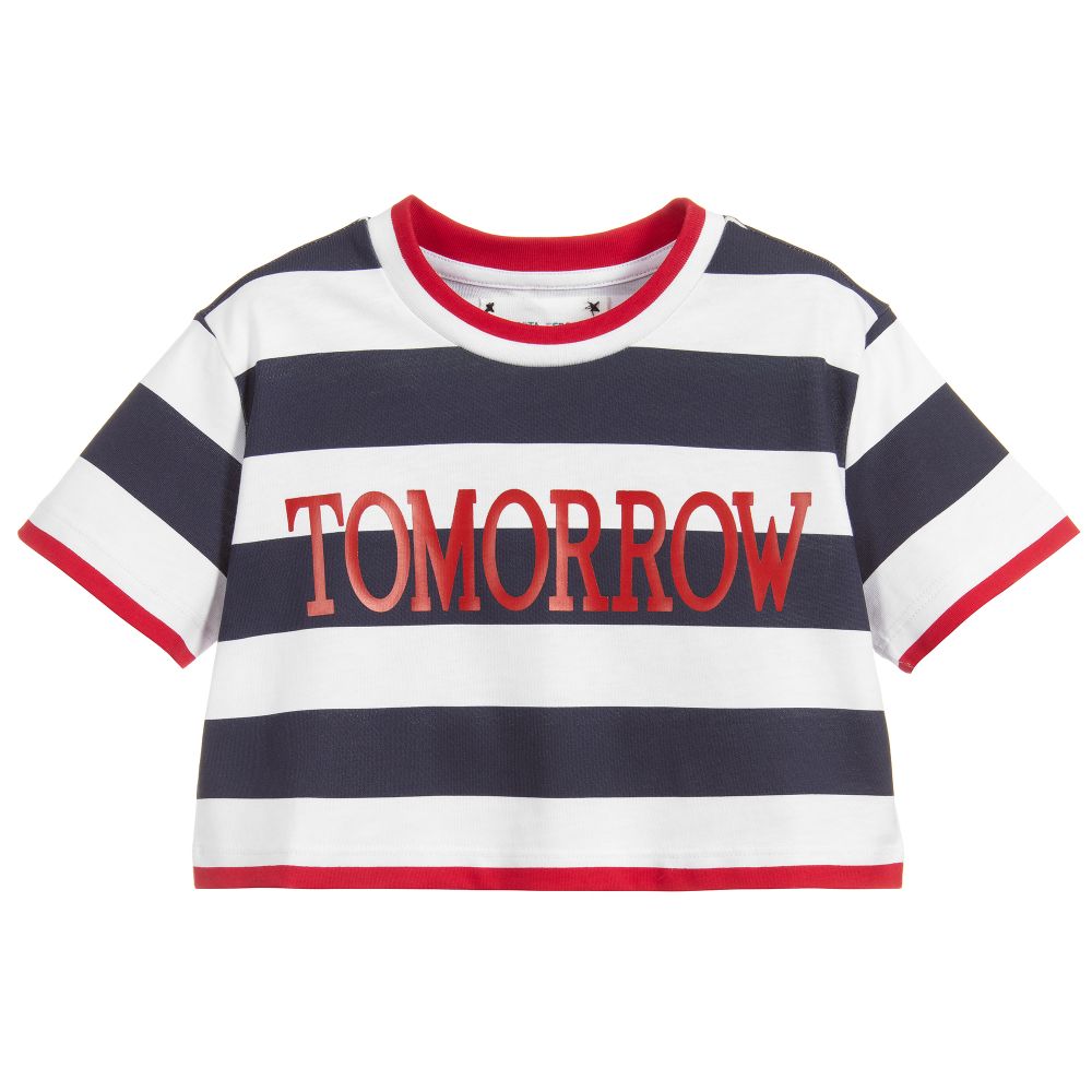 Girls Blue Tomorrow Cotton T-Shirt