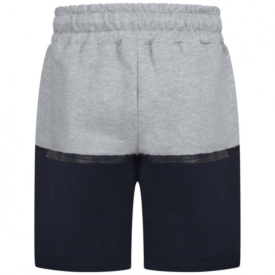 Boys Grey & Blue Logo Cotton Shorts