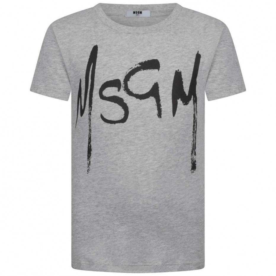 Boys & Girls Grey Logo Cotton T-shirt