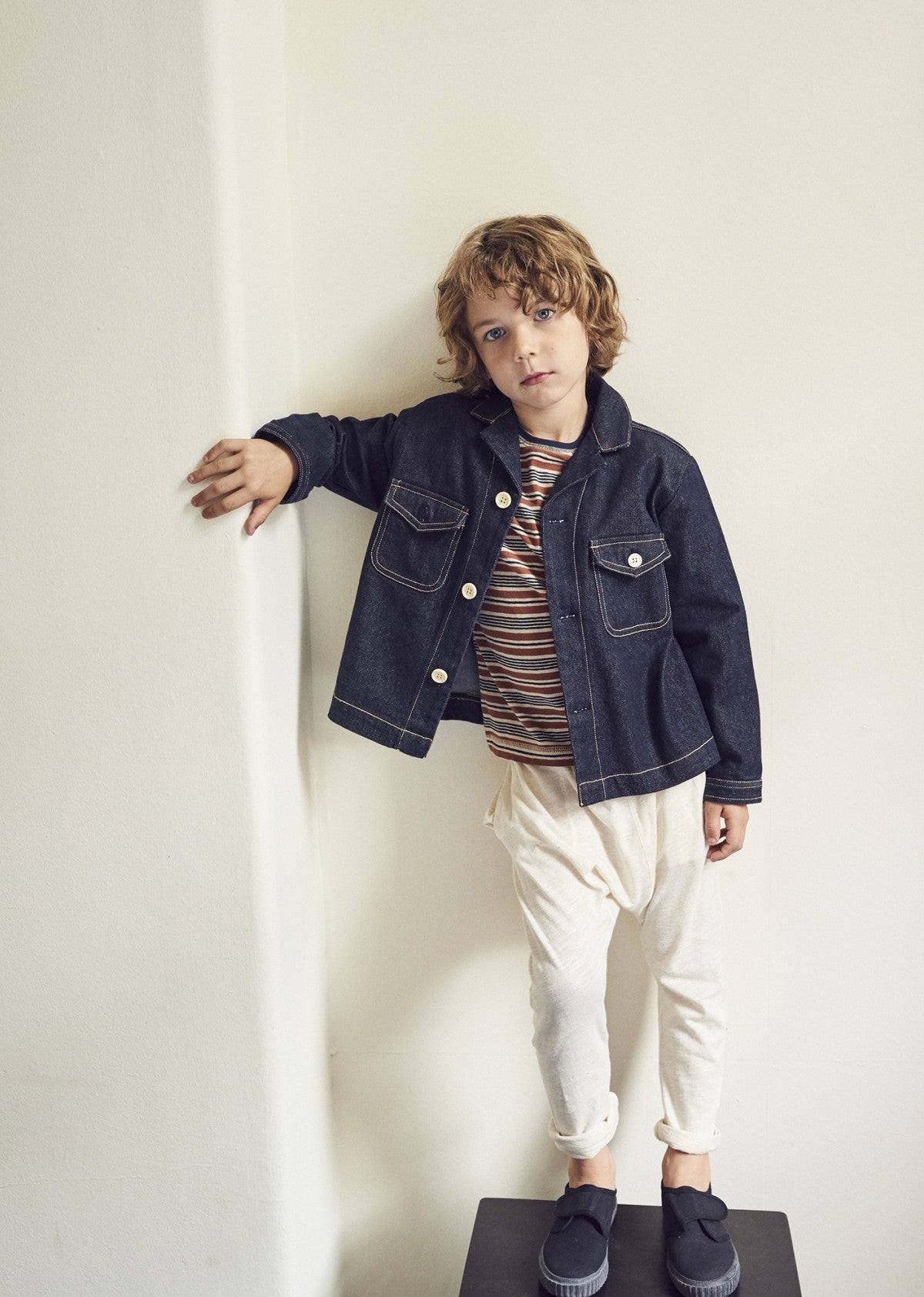 Boys Dark Blue Cotton Jacket