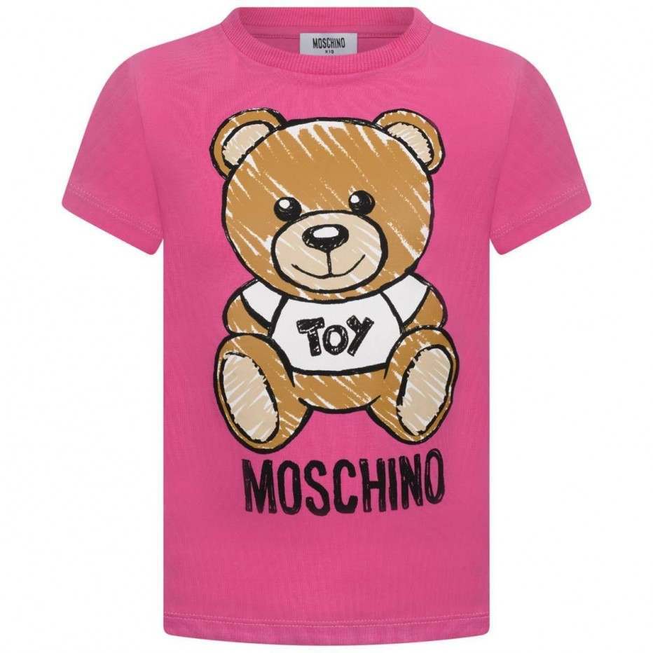 Boys & Girls Fuxia Cotton T-Shirt