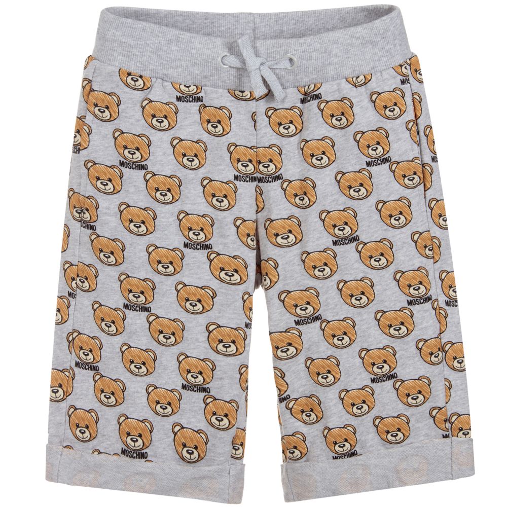 Boys & Girls Grey Toy Cotton Shorts