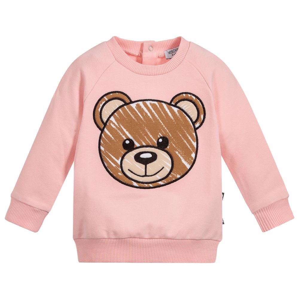 Baby Boys & Girls Pink Teddy Sweatshirt