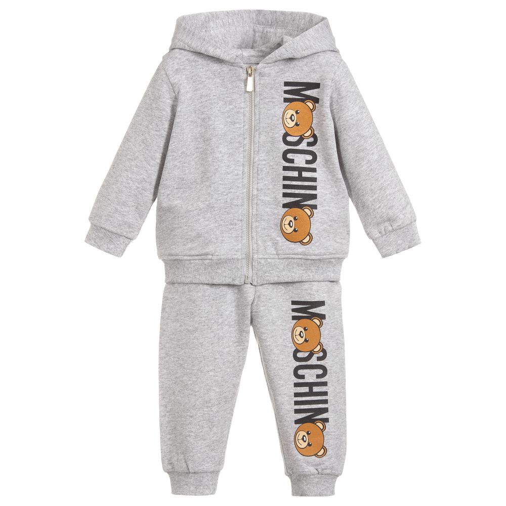 Baby Boys & Girls Grey Teddy Cotton Sets