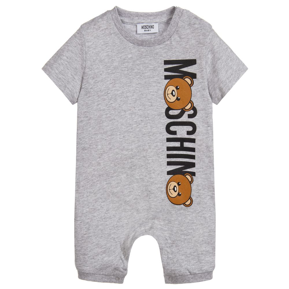 Baby Boys & Girls Grey Teddy Rompers