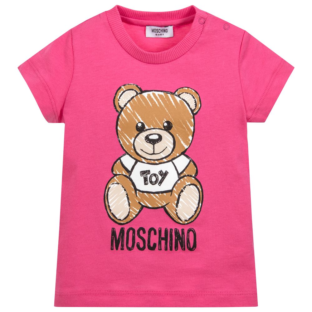 Baby Boys & Girls Fuxia Cotton T-shirt