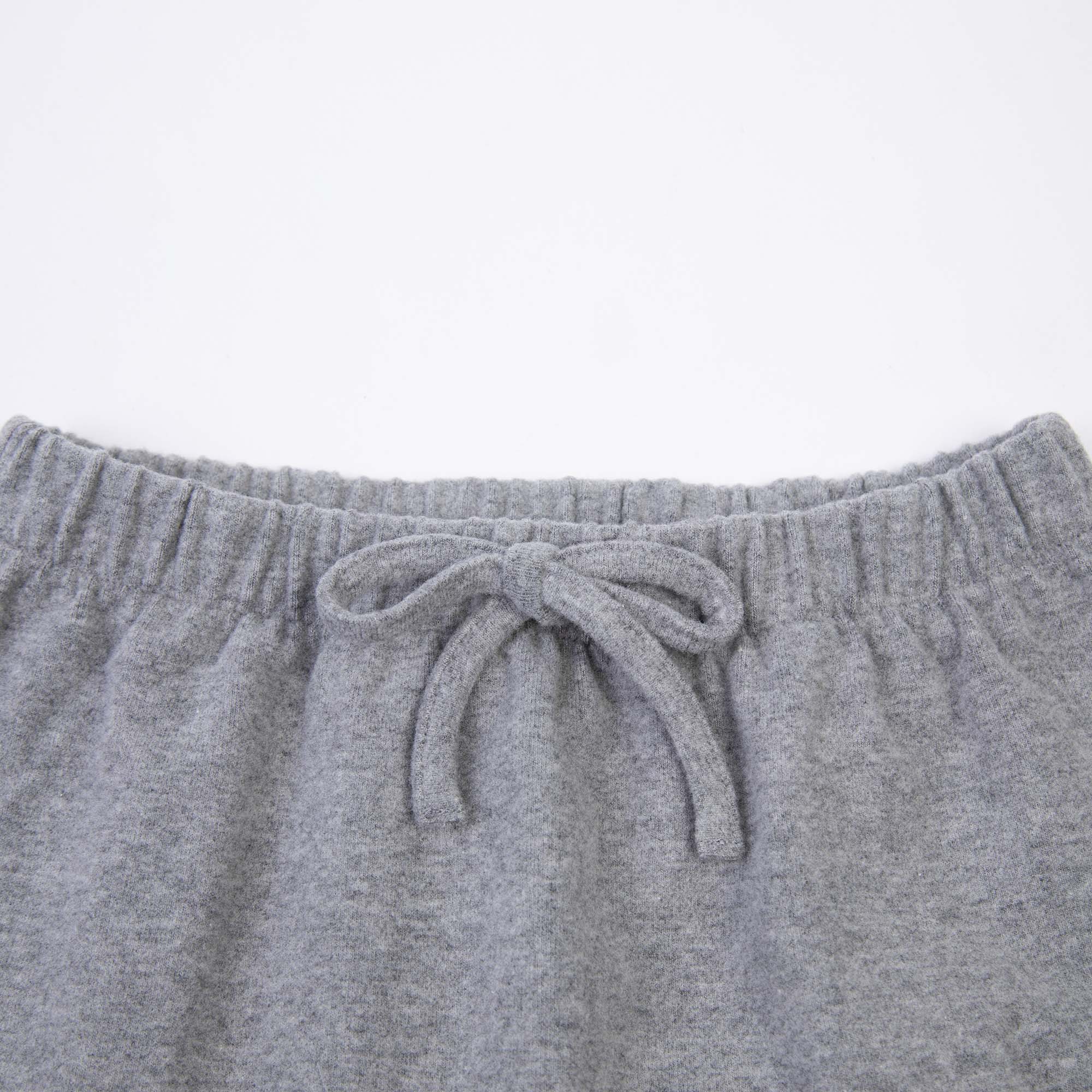 Baby Boys & Girls Grey Cotton Trousers