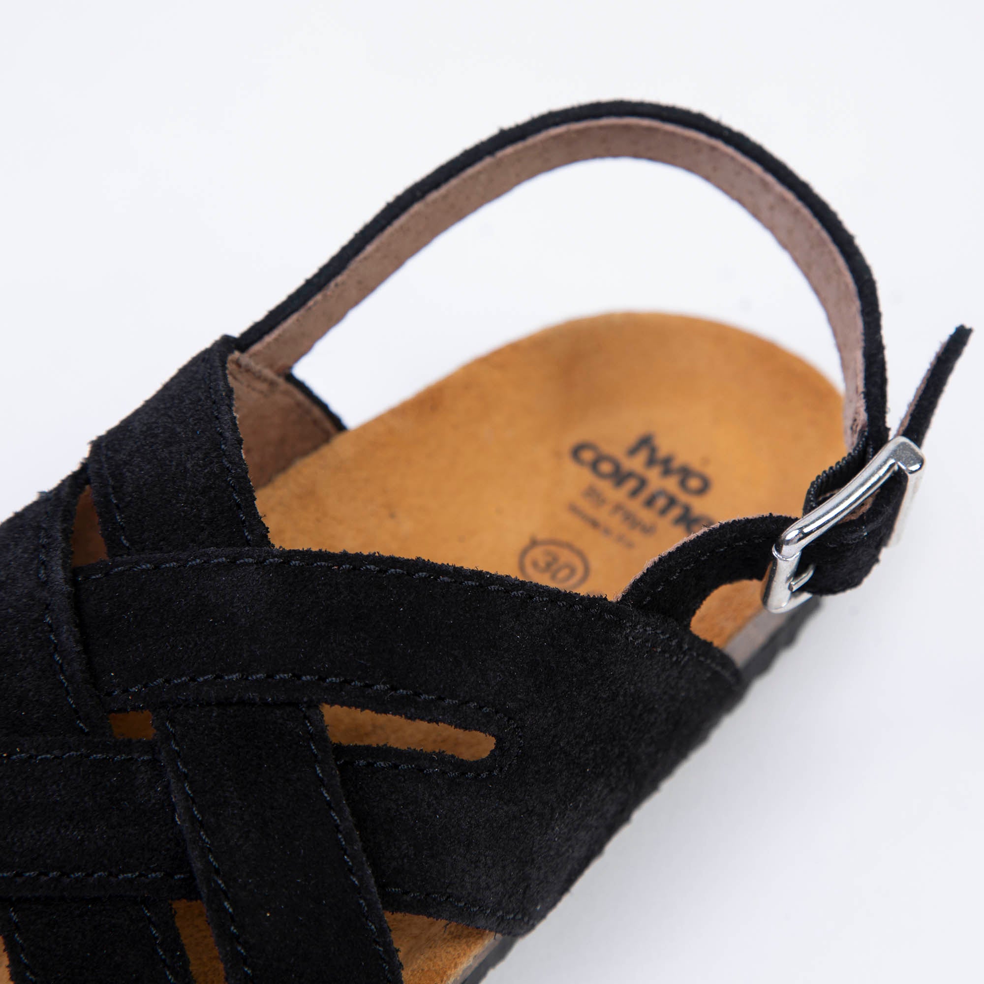 Boys & Girls Black Cut-out Sandals