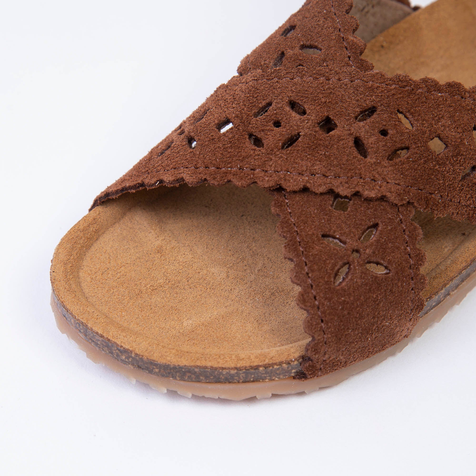 Boys & Girls Brown Cut-out Sandals