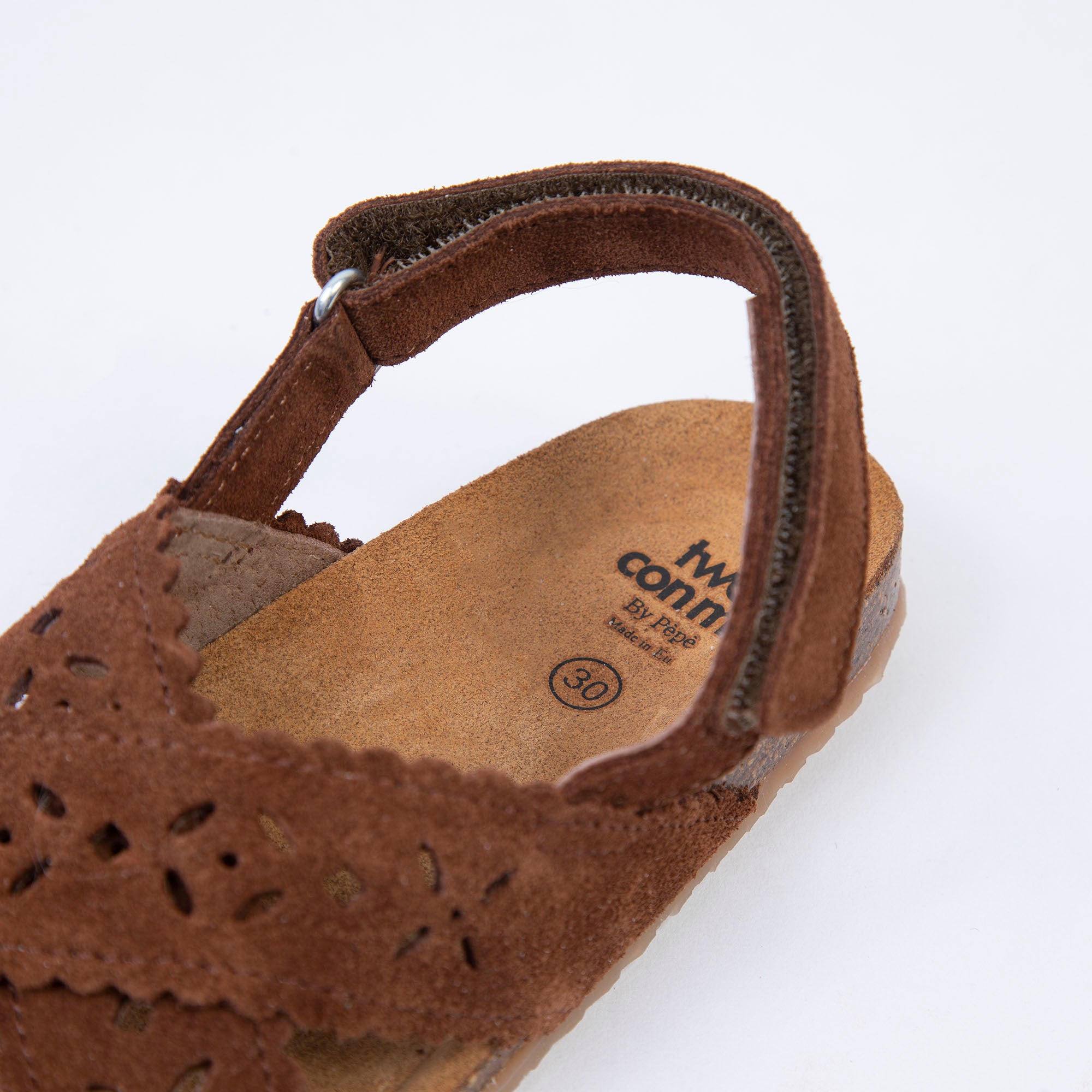 Boys & Girls Brown Cut-out Sandals