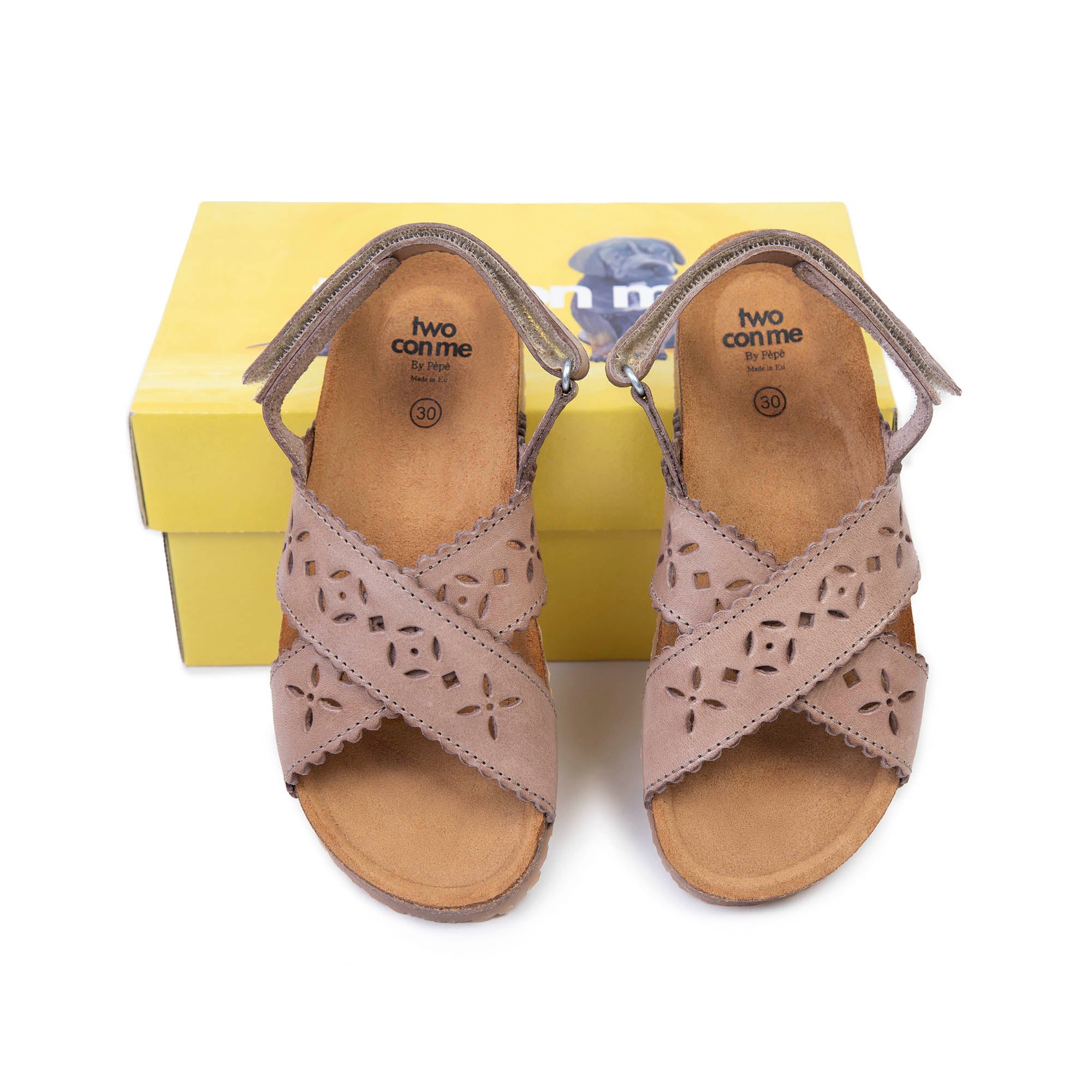 Boys & Girls Beige Cut-out Sandals