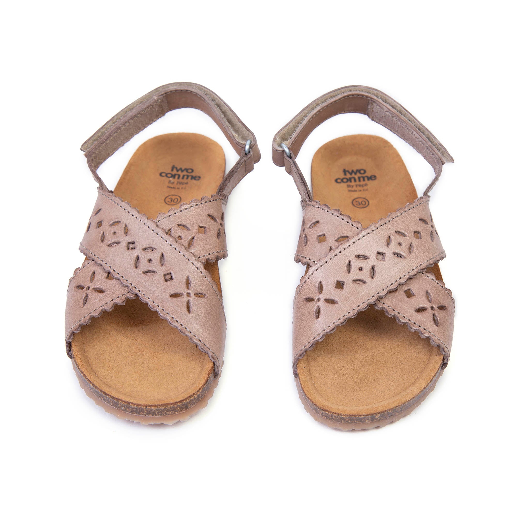 Boys & Girls Beige Cut-out Sandals