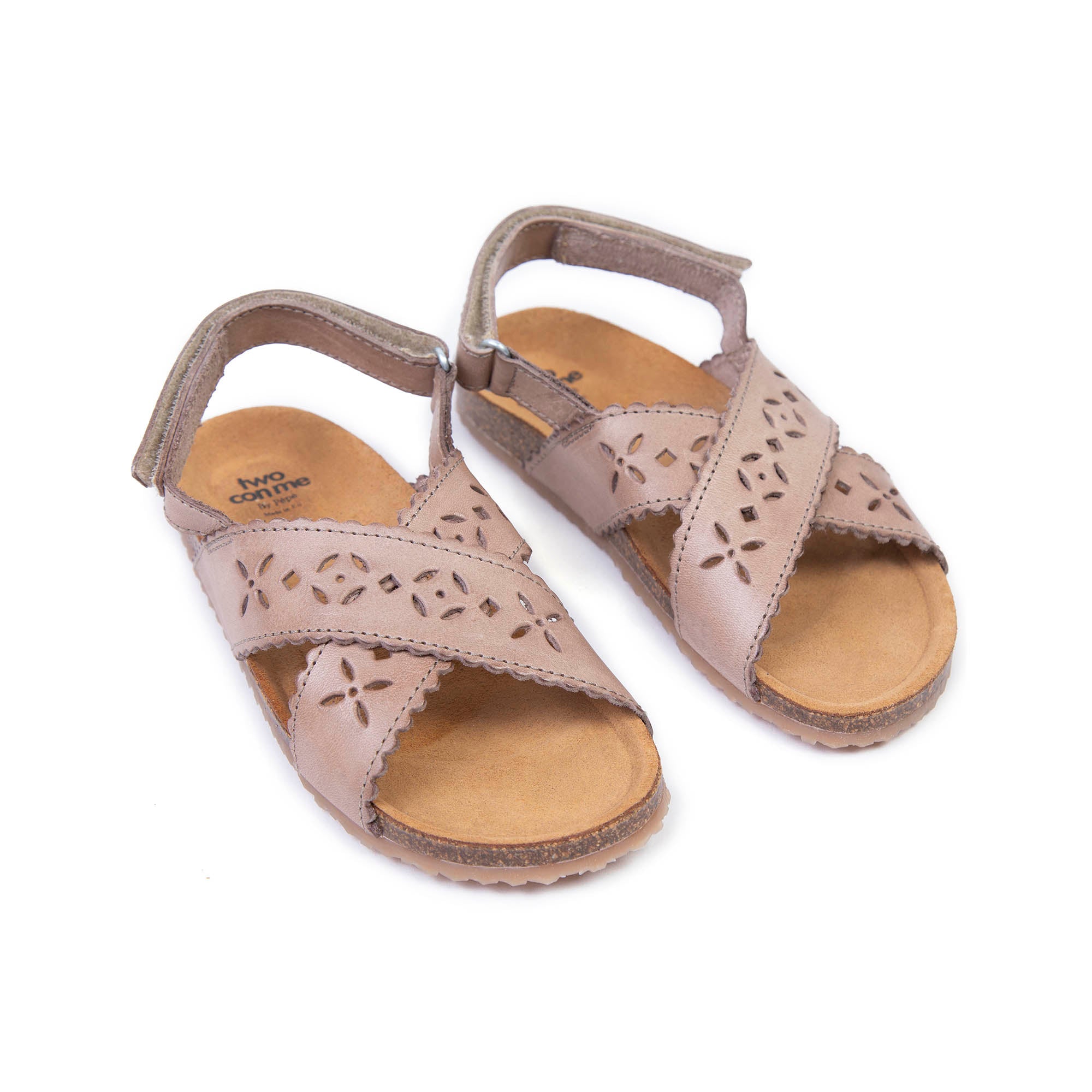 Boys & Girls Beige Cut-out Sandals