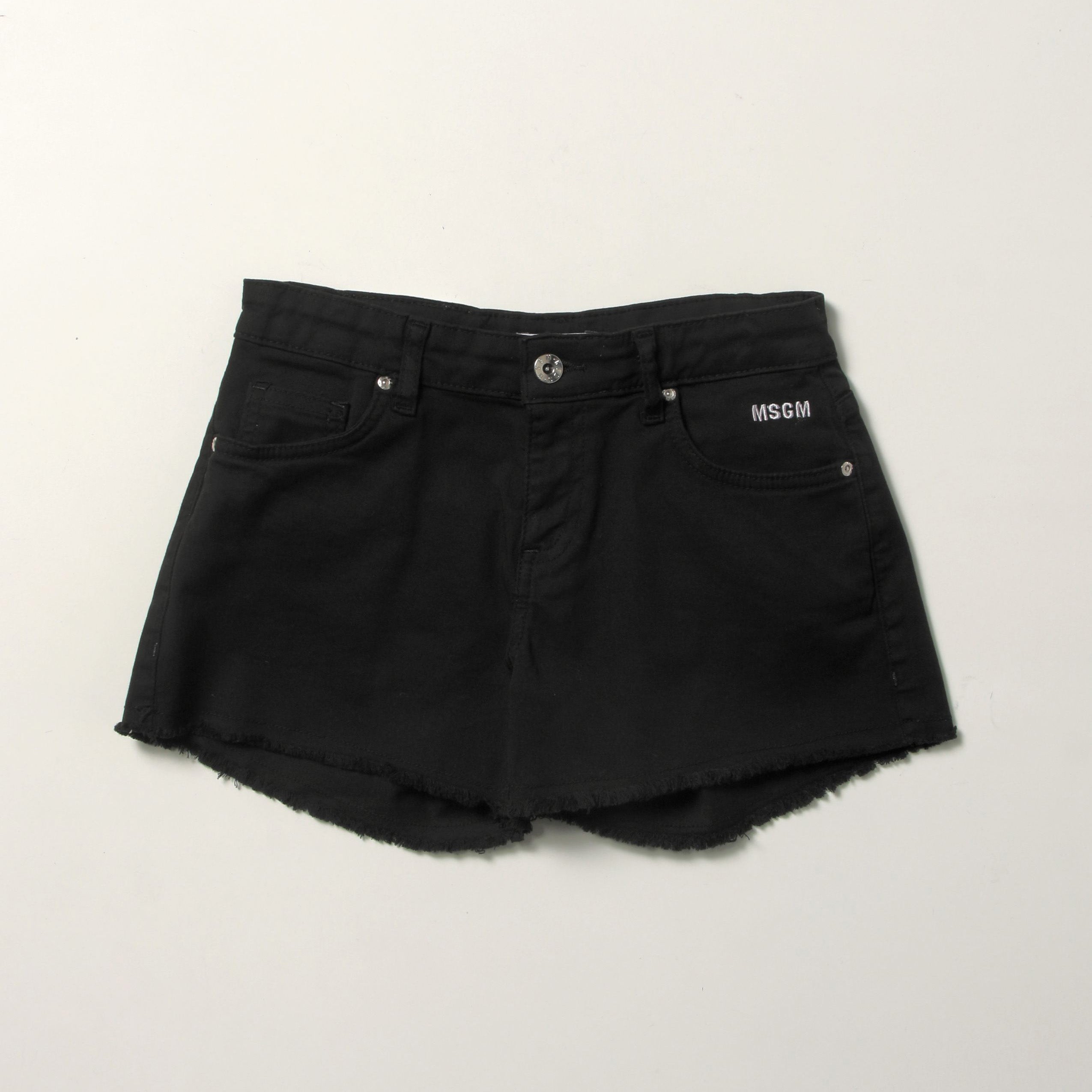 Boys & Girls Black Cotton Shorts