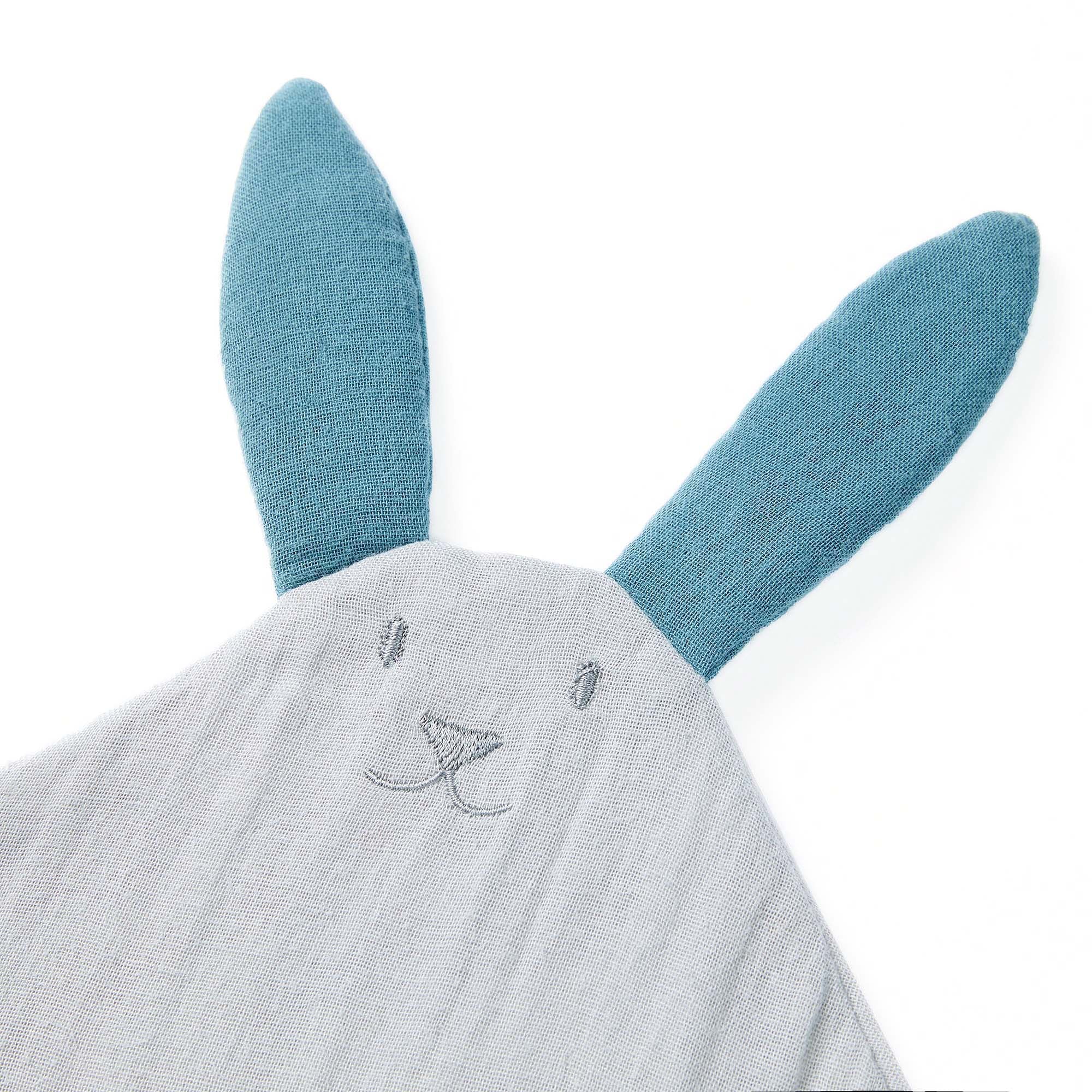 Baby Boys & Girls Light Grey Rabbit Bibs