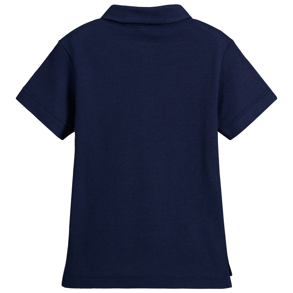 Boys Blue Cotton Polo Shirt