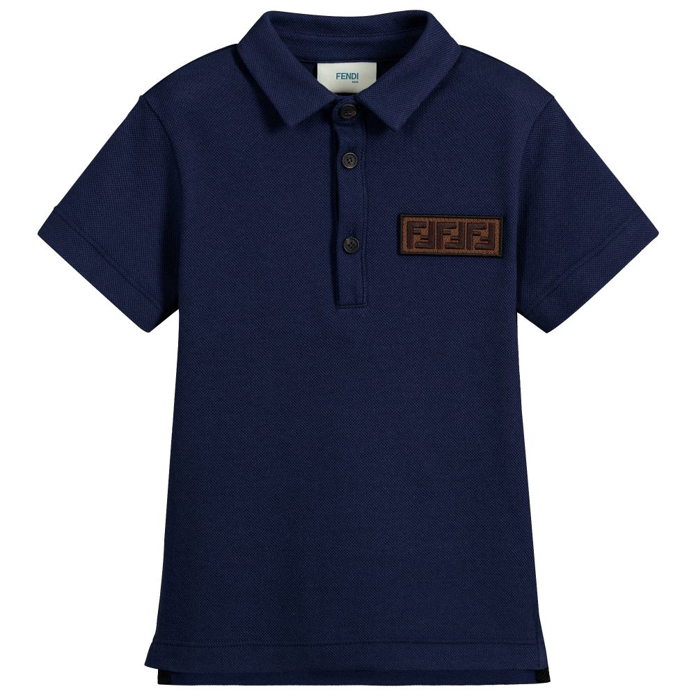 Boys Blue Cotton Polo Shirt