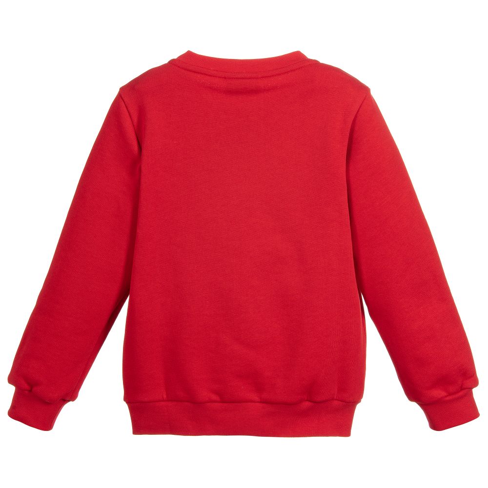 Boys & Girls Red Cotton Sweatshirt