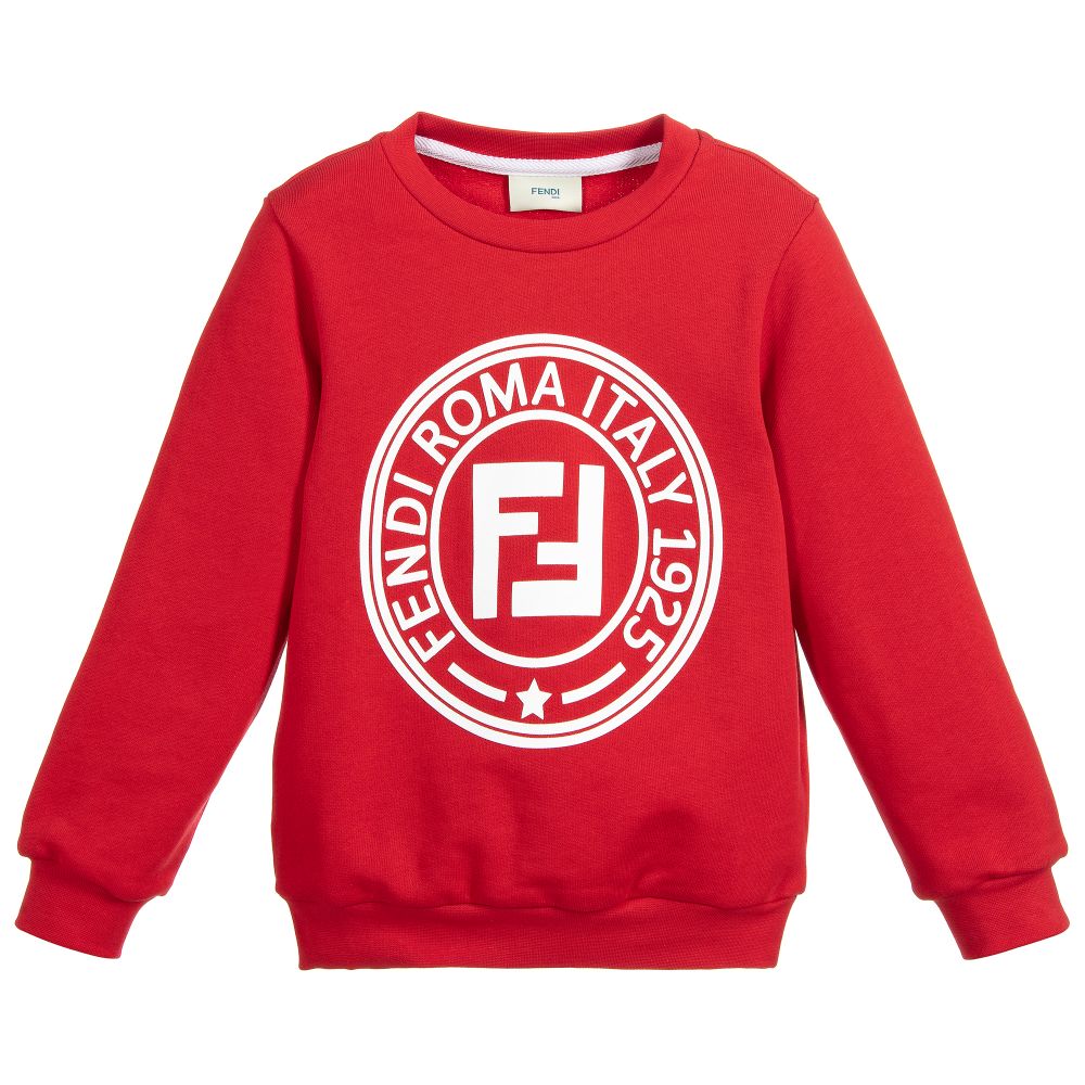 Boys & Girls Red Cotton Sweatshirt