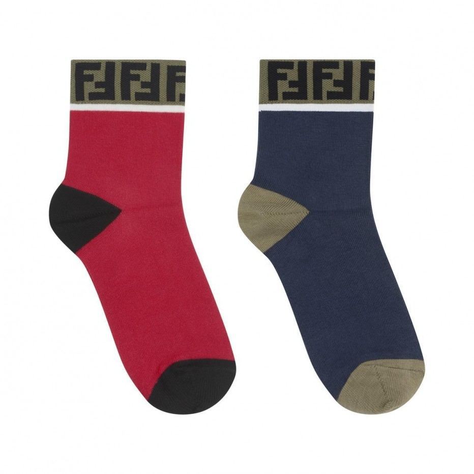 Boys Red & Navy Socks Sets (2 Pack)