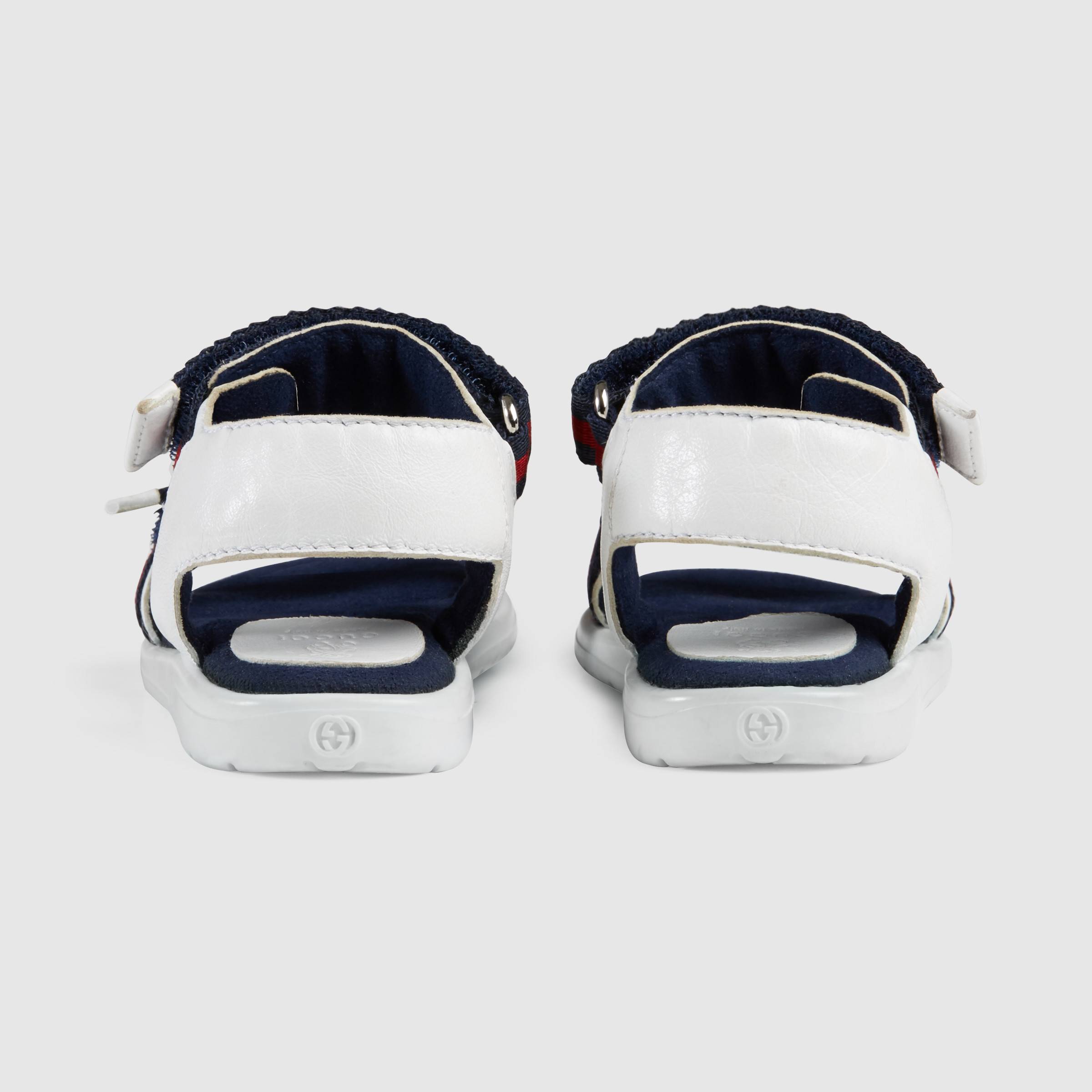 Baby Boys White & Blue striped Sandals