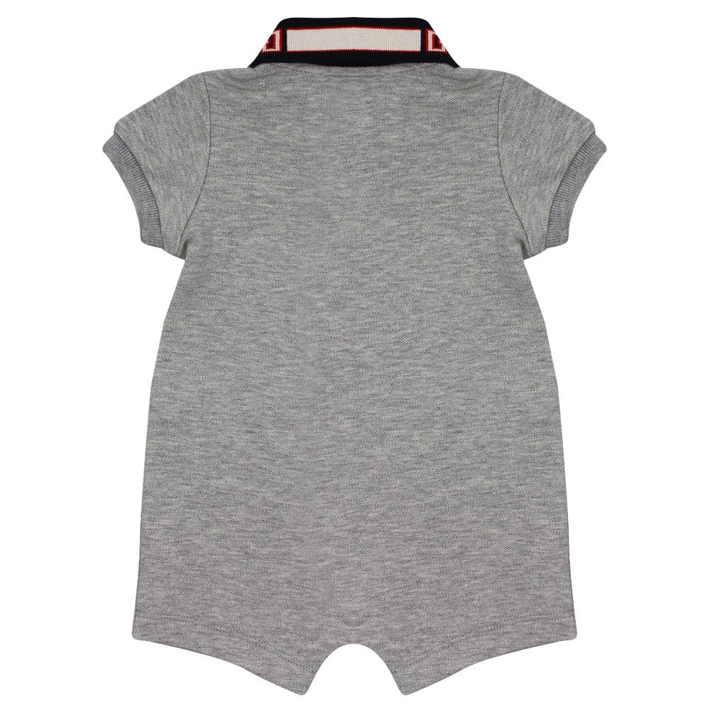 Baby Boys Grey Cotton Babysuits