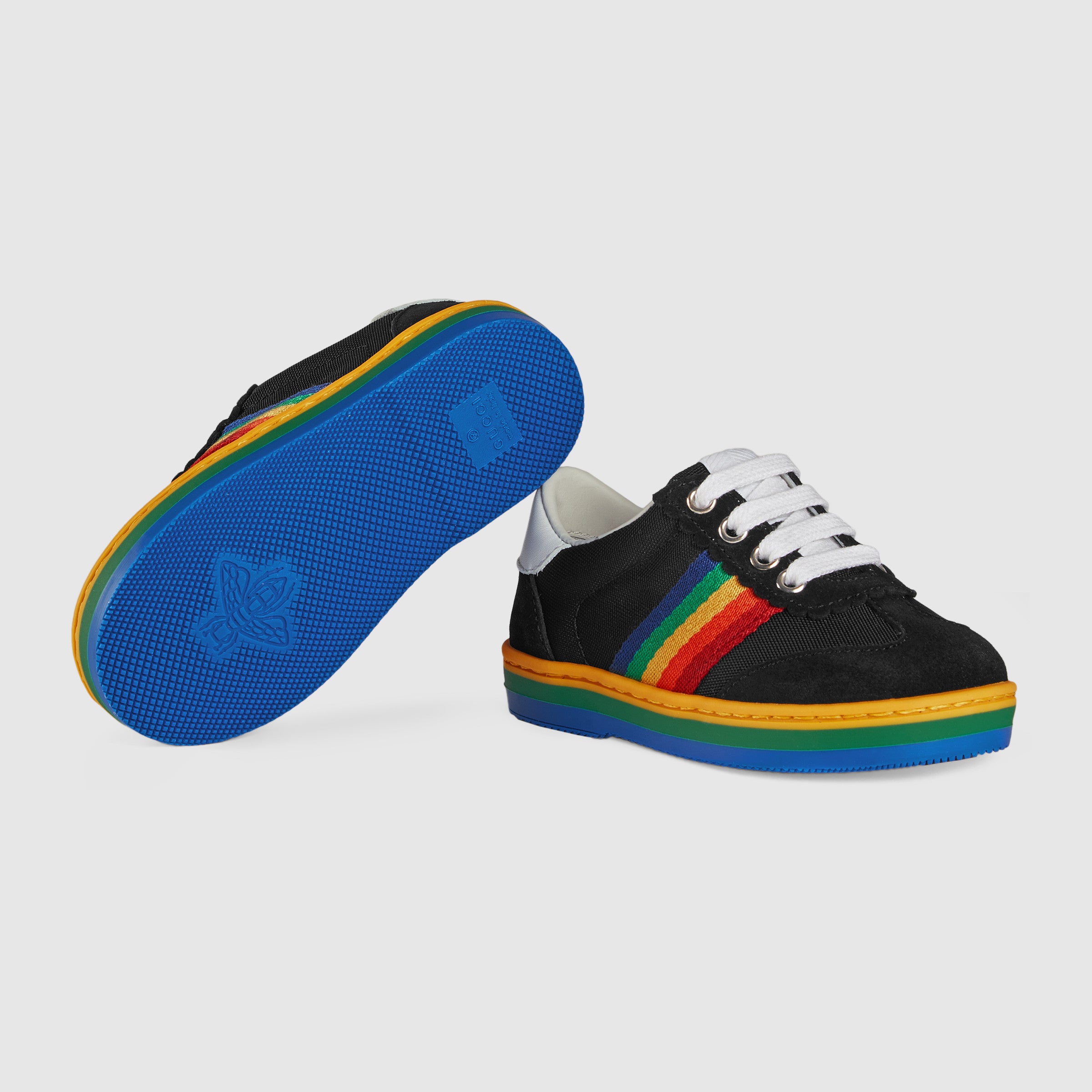 Baby Boys Black & Chromatic Stripes Shoes