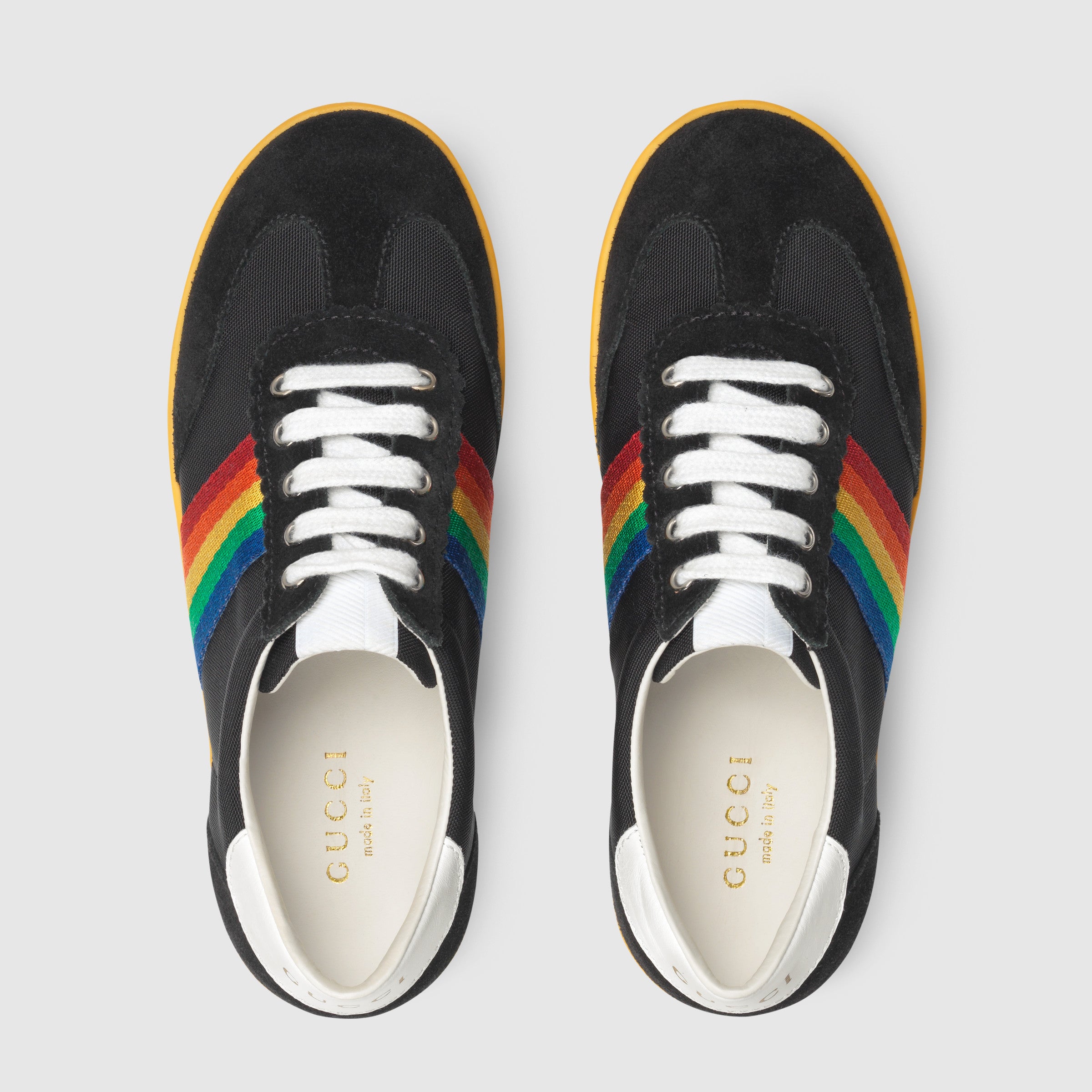 Boys Black & Chromatic Stripes Shoes