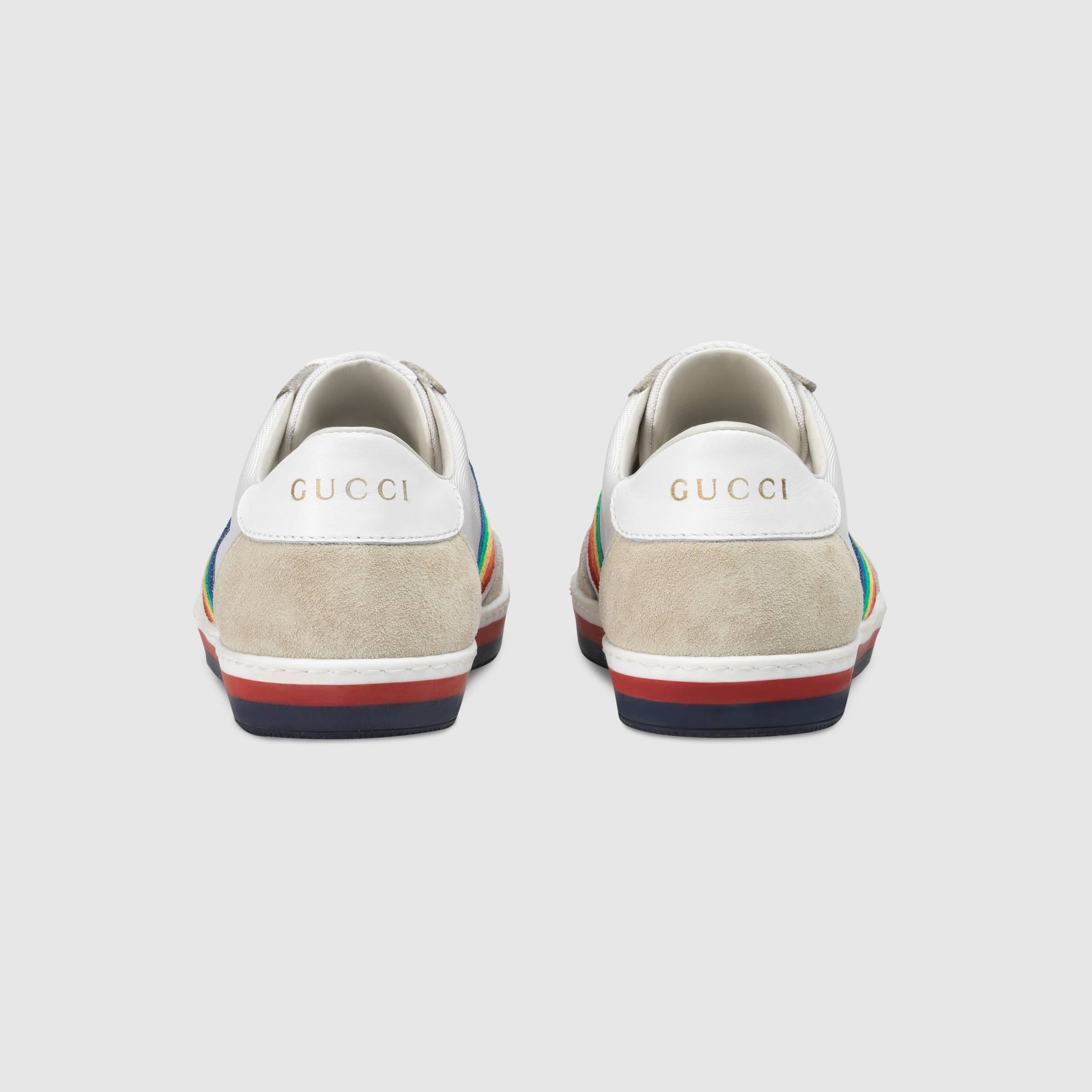 Boys and Girls White & Chromatic Stripes Shoes