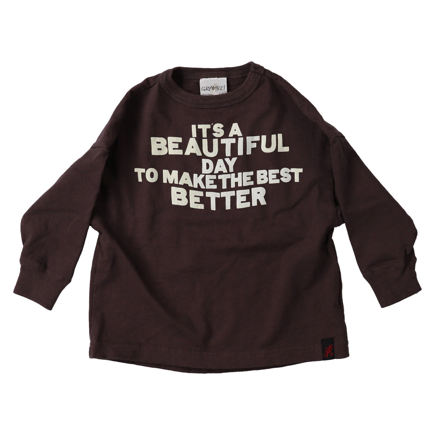 Boys & Girls Brown Logo Cotton T-Shirt