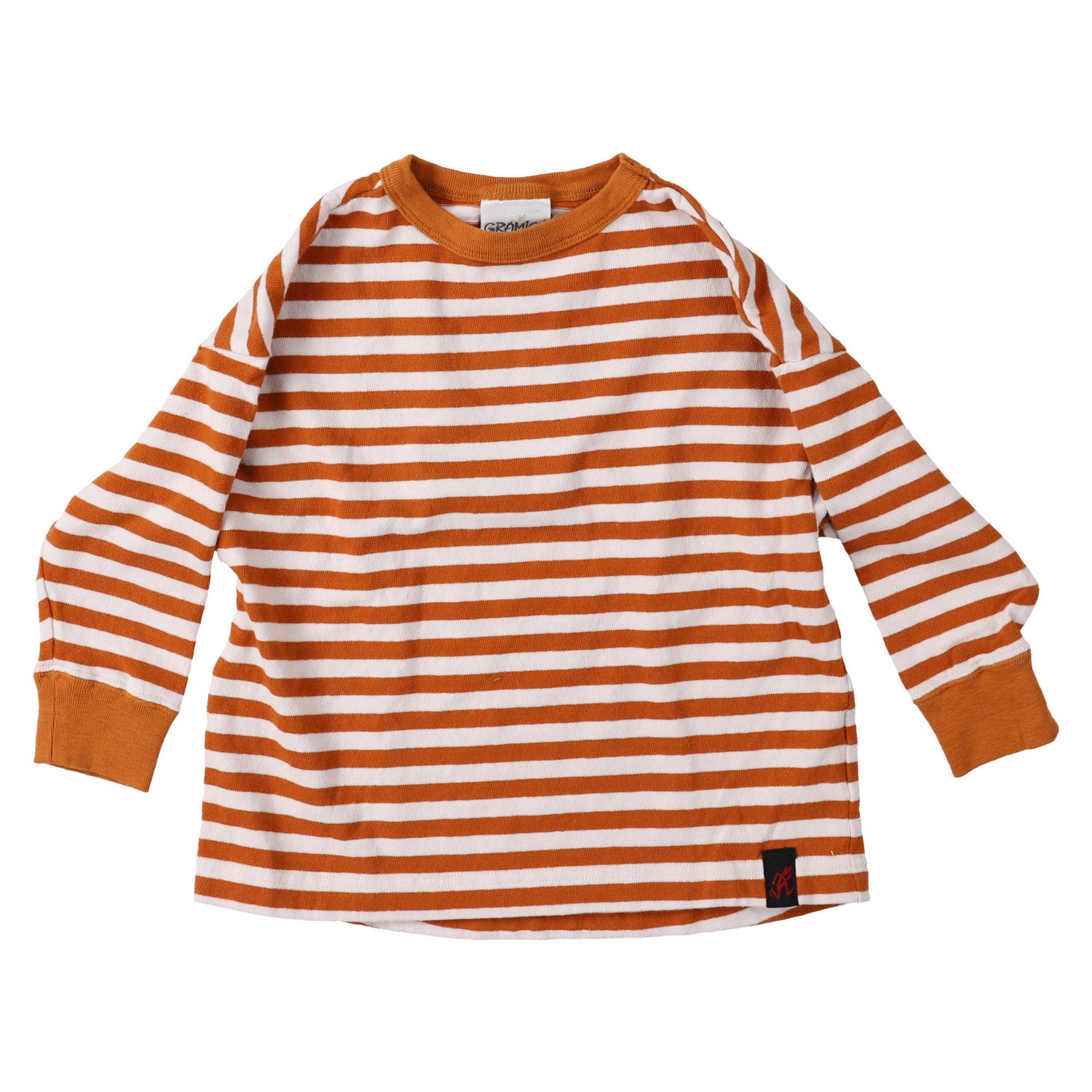 Boys & Girls Orange Stripes Cotton T-Shirt