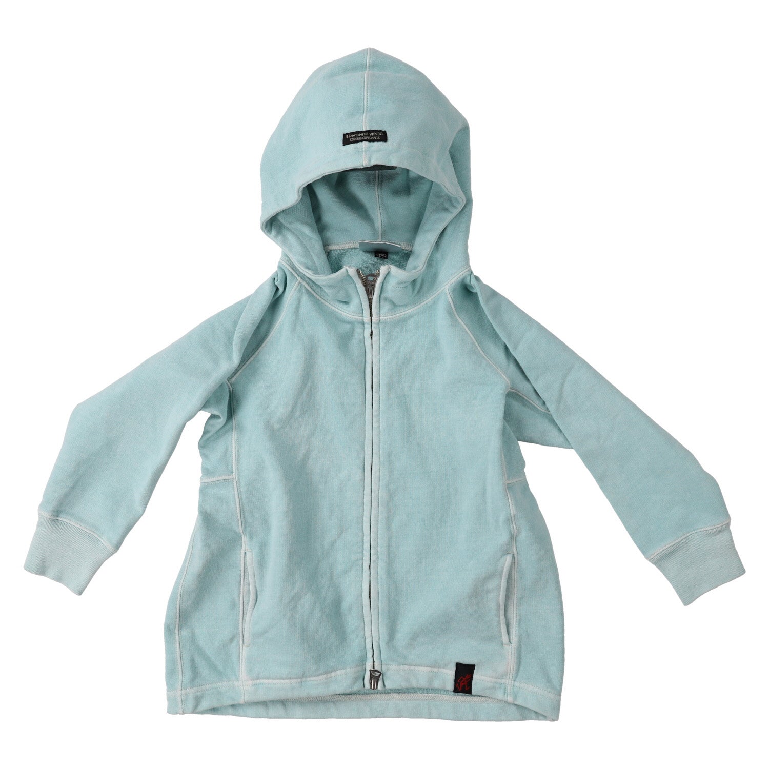 Boys & Girls Green Cotton Zip-Up Top