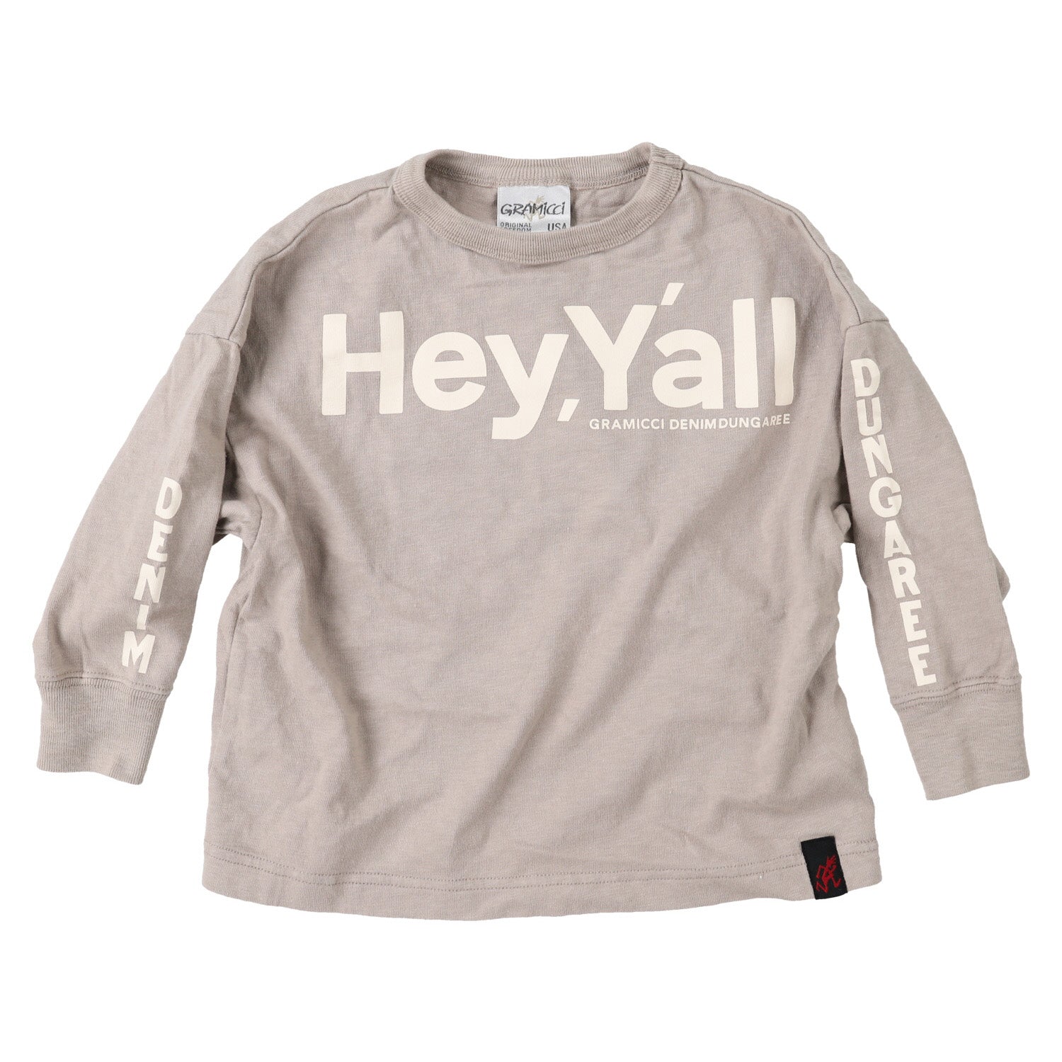 Boys & Girls Light Grey Cotton Long Sleeves T-Shirt