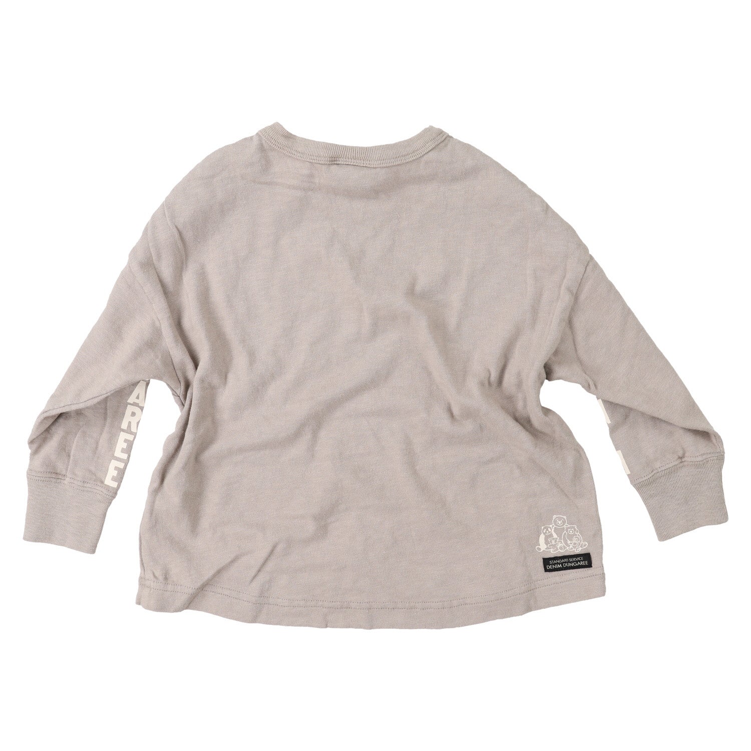 Boys & Girls Light Grey Cotton Long Sleeves T-Shirt