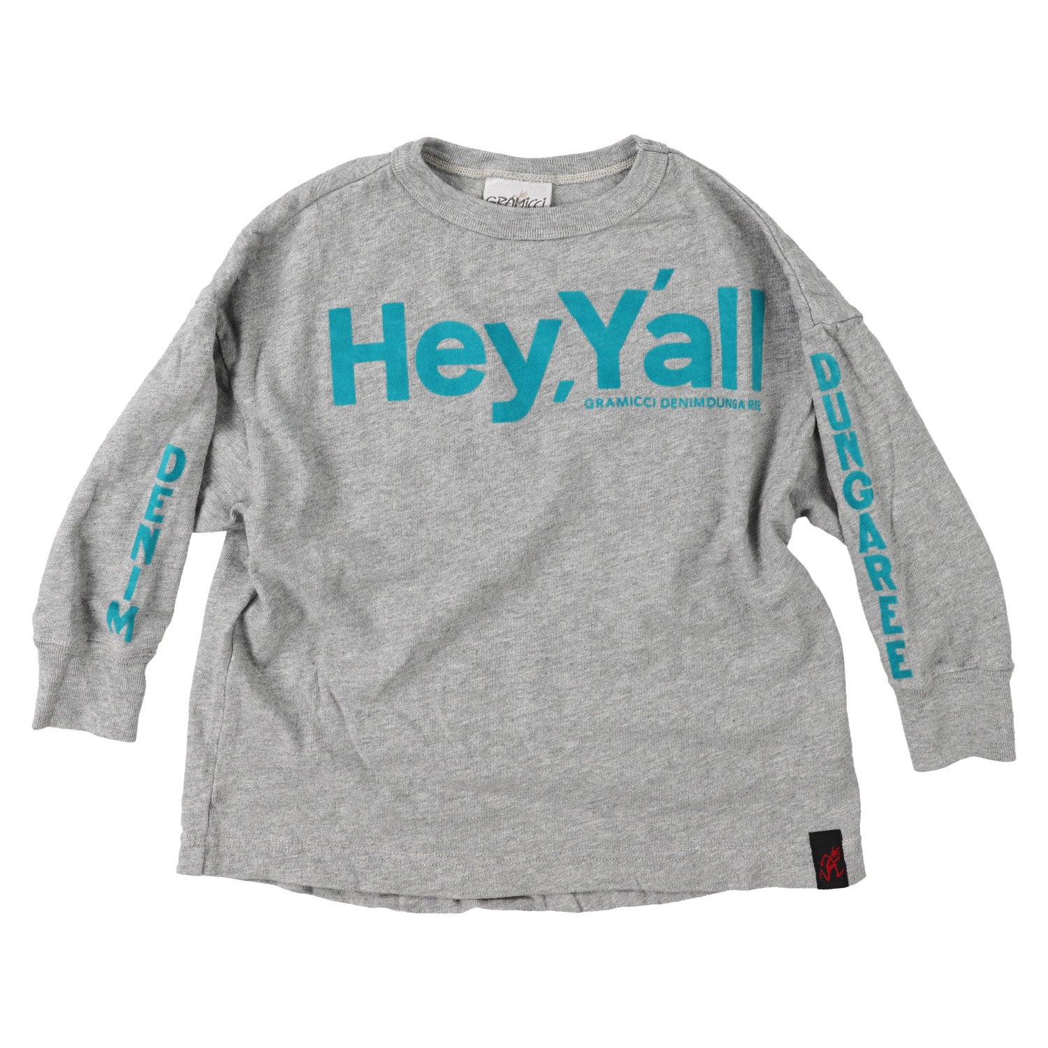 Boys & Girls Grey Cotton Long Sleeves T-Shirt