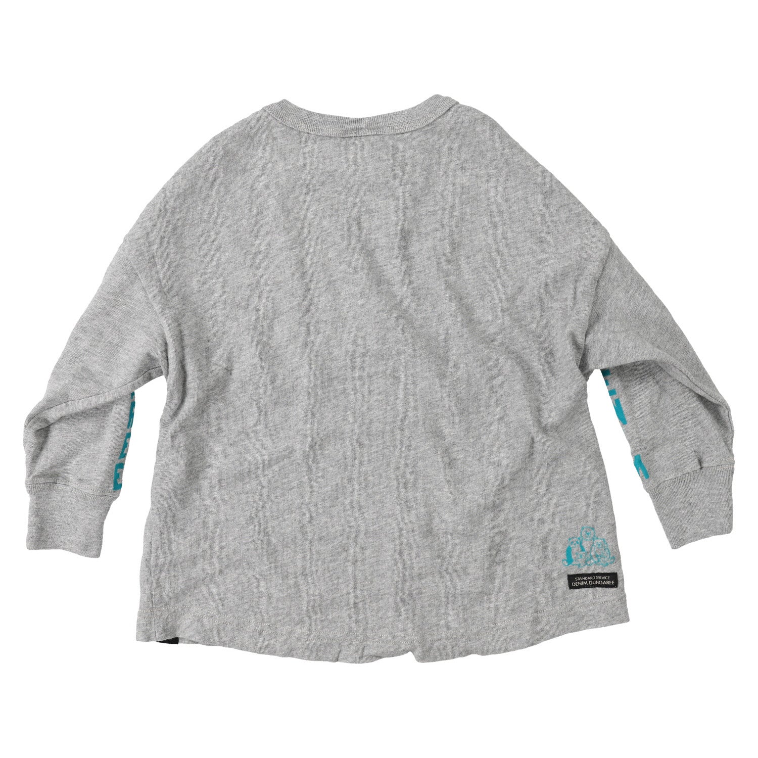 Boys & Girls Grey Cotton Long Sleeves T-Shirt