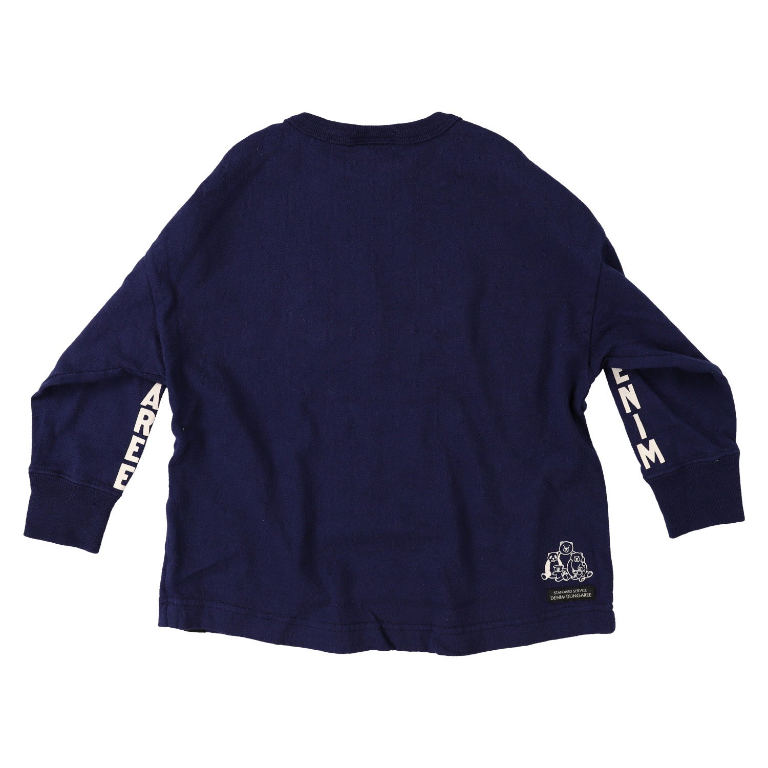 Boys & Girls Navy Cotton Long Sleeves T-Shirt