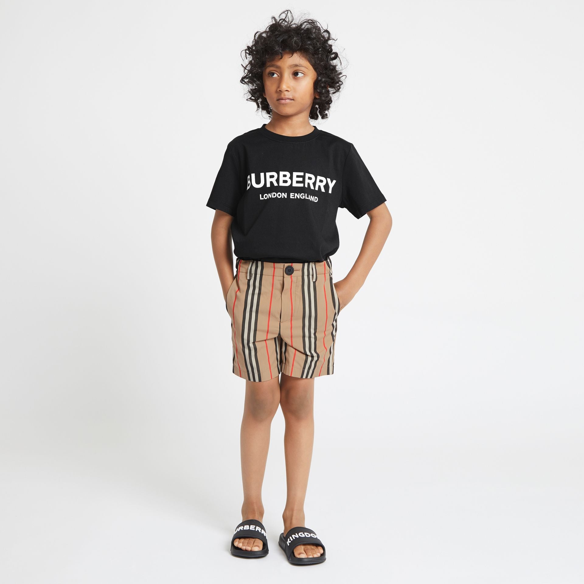 Boys Black Cotton T-shirt