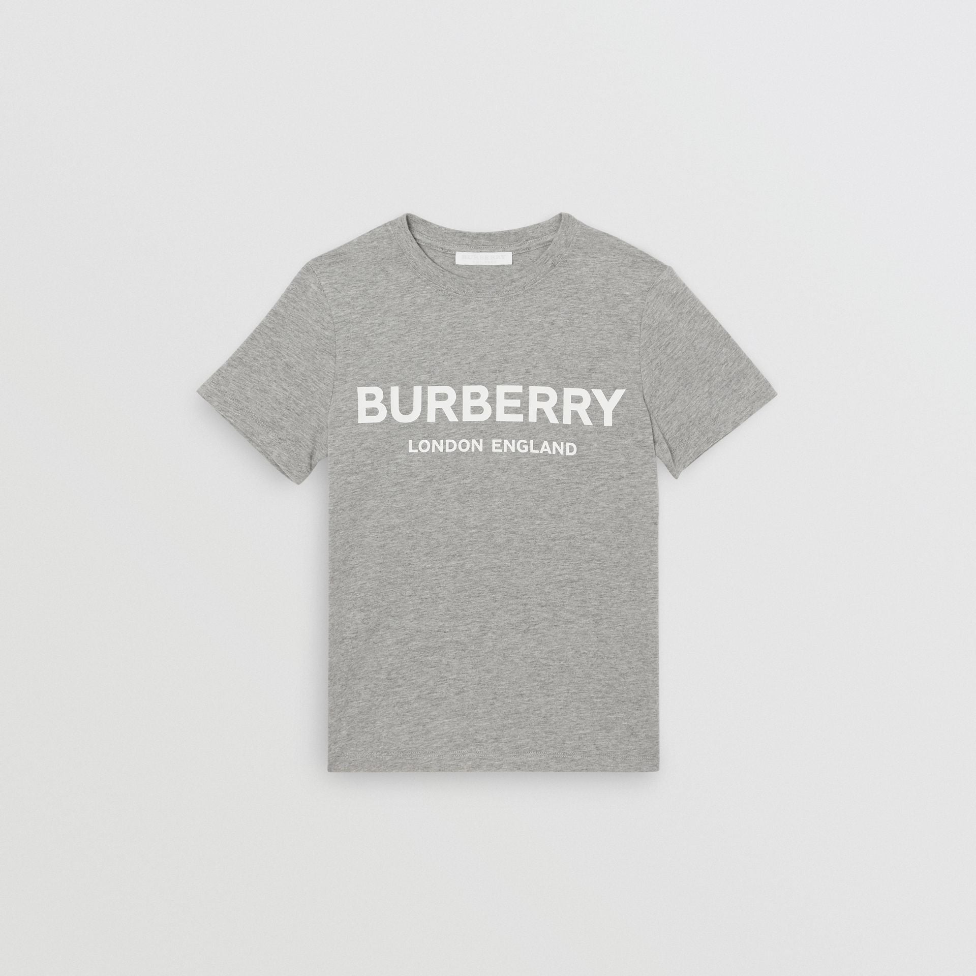 Boys Grey Melange Cotton T-shirt