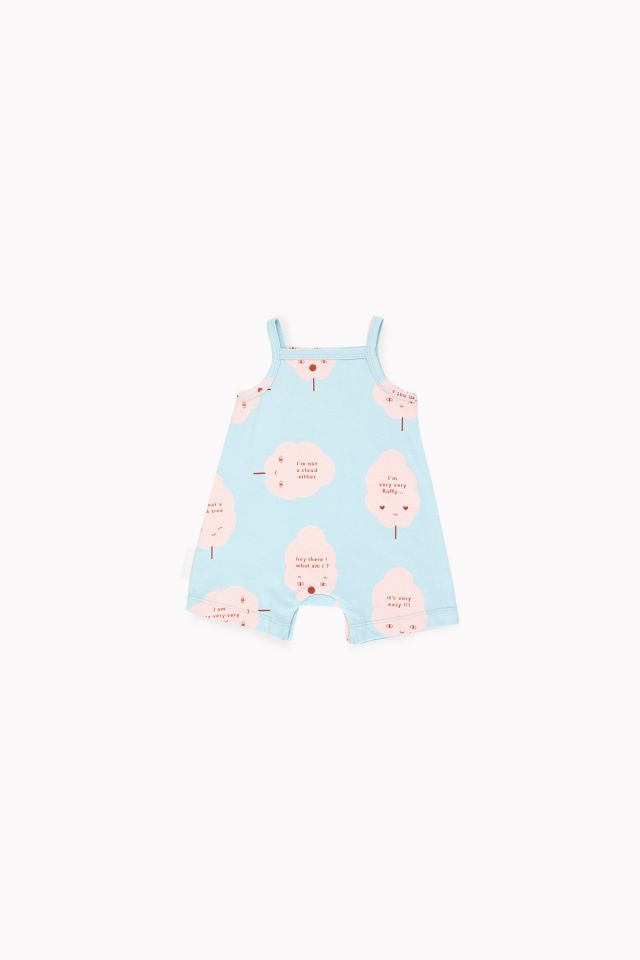 Baby Boys & Girls Light Blue Cotton Babysuits