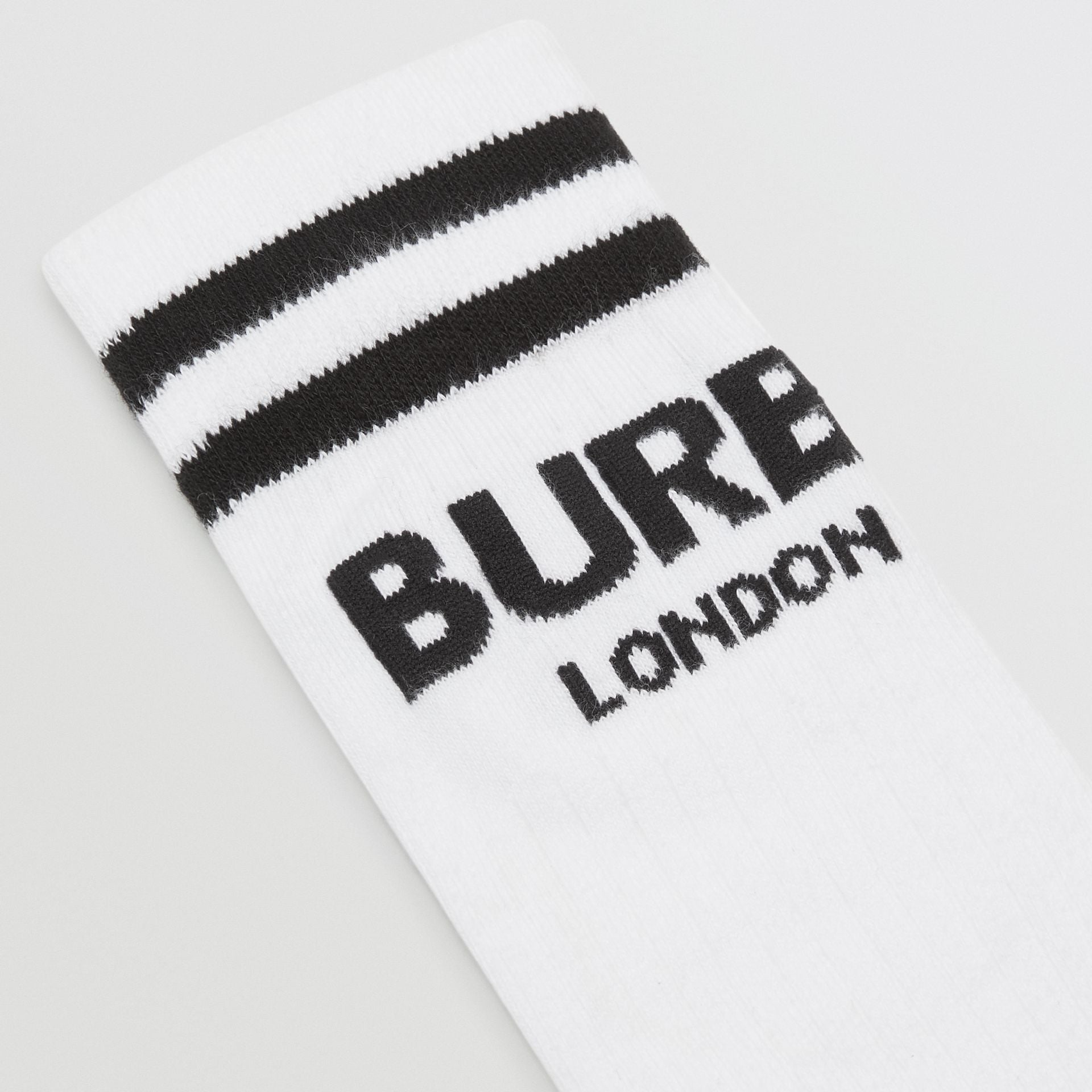 Boys & Girls White Logo Cotton Socks