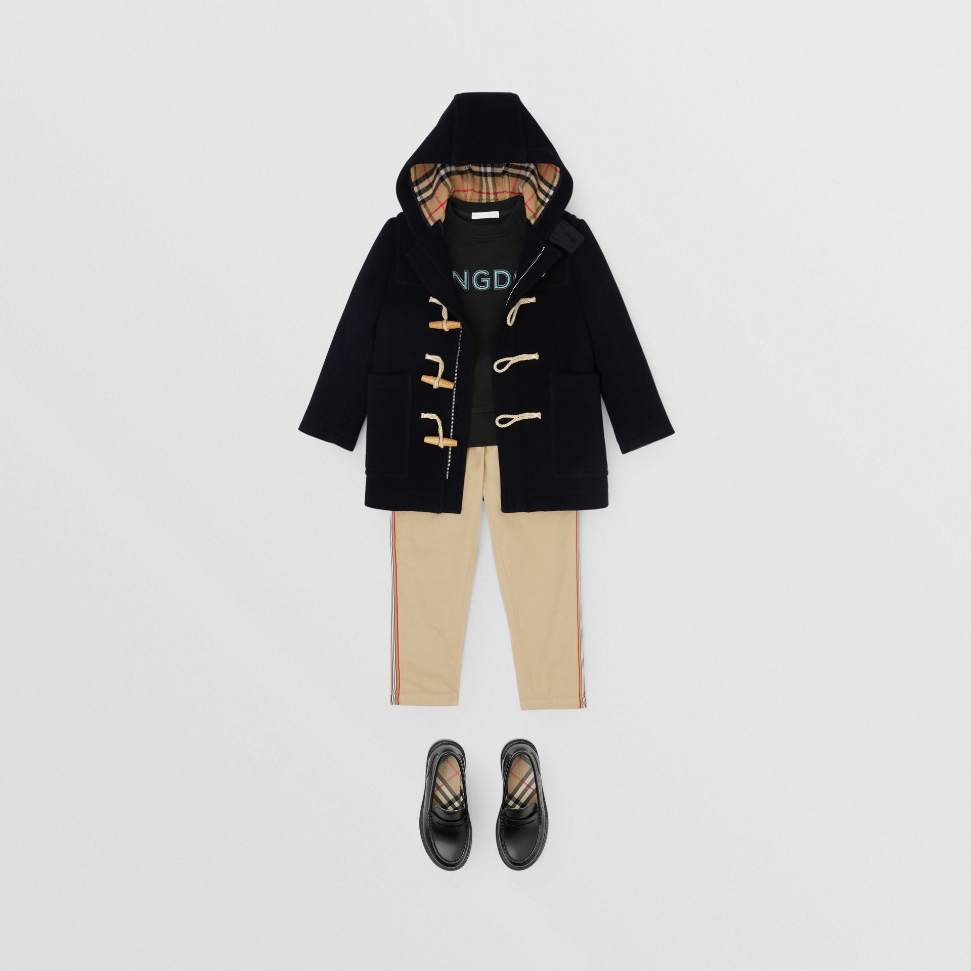 Boys Navy Wool Coat