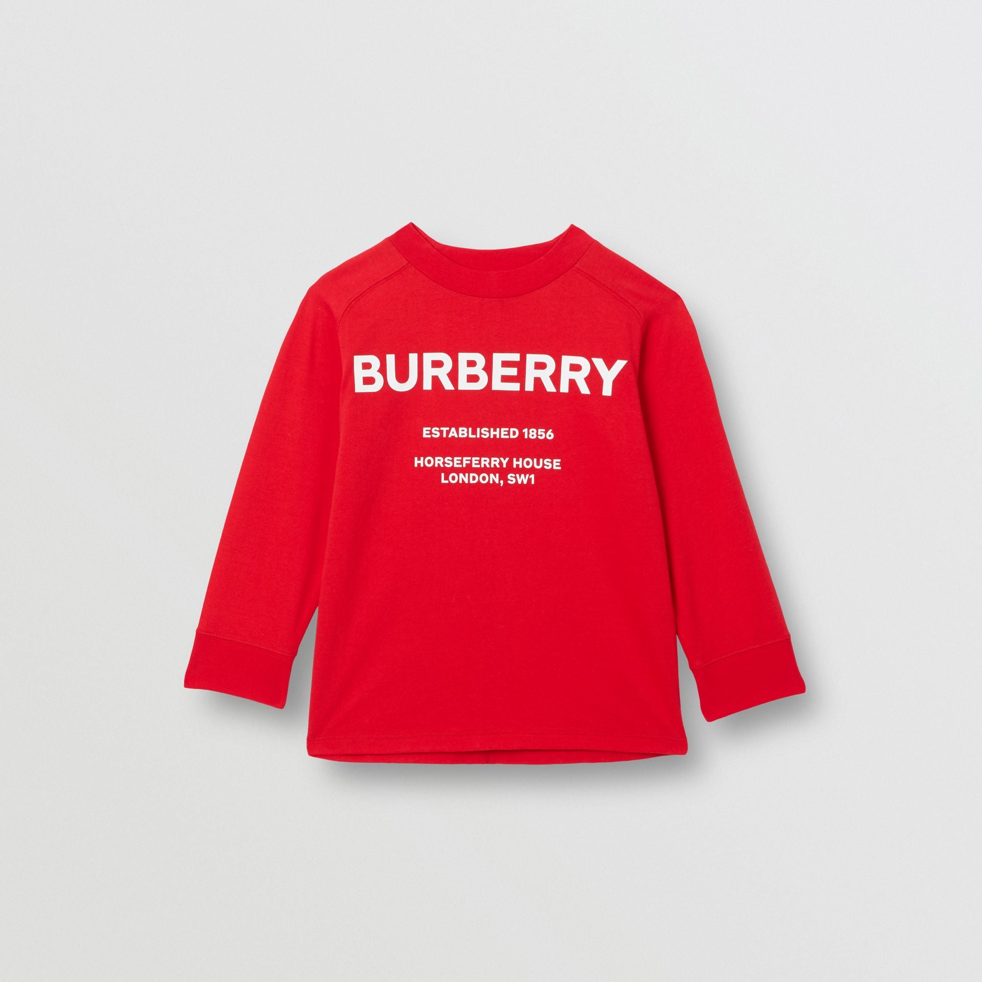 Boys Bright Red Logo Cotton Shirt