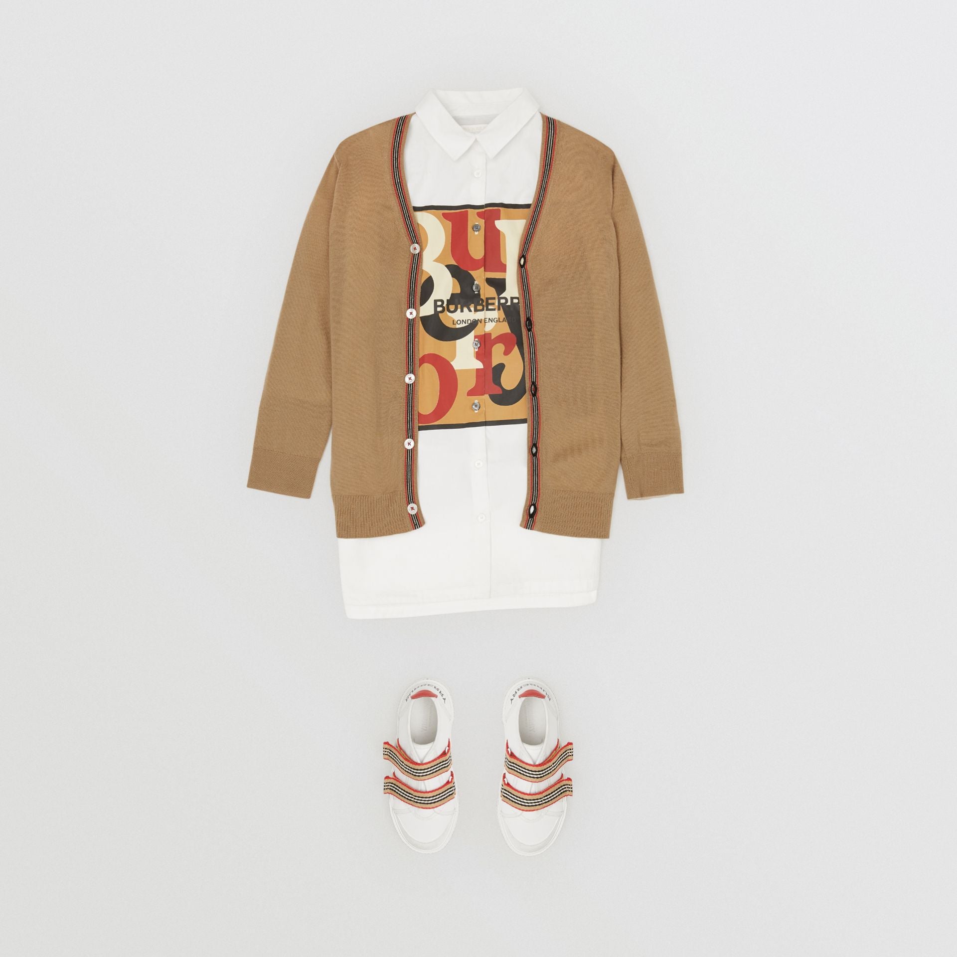 Boys Beige Cardigan