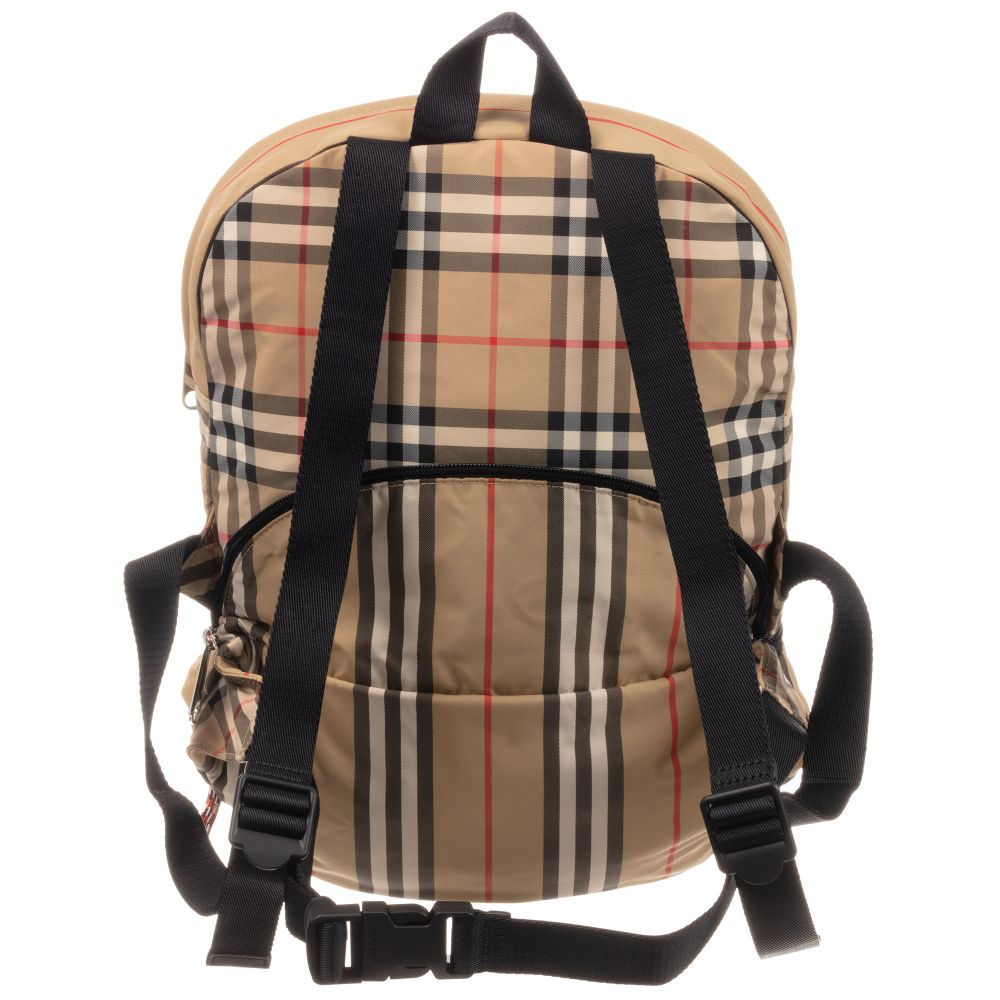 Boys & Girls Beige Check Bag (42cm)