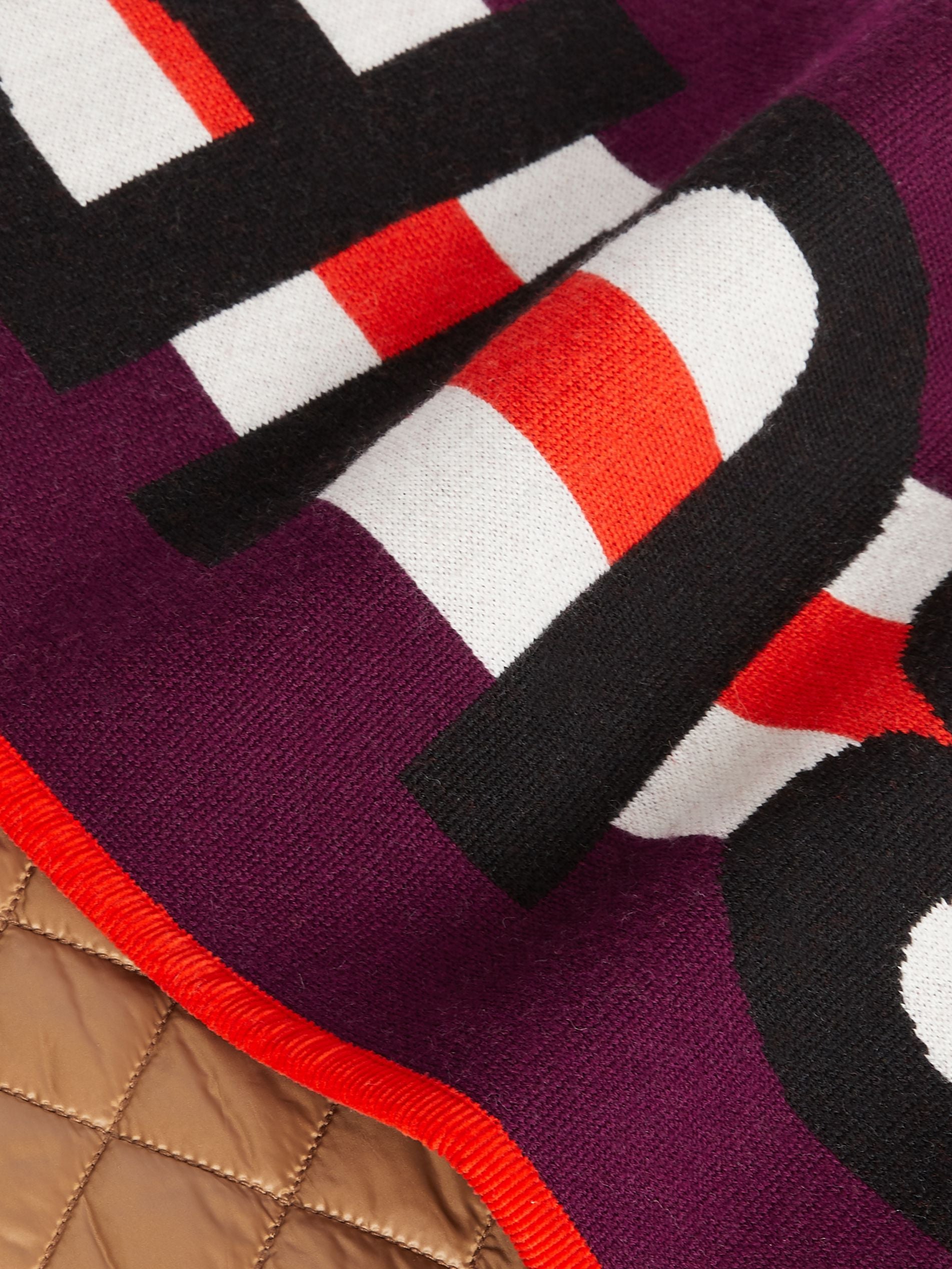 Boys & Girls Burgundy Logo Merino Wool Scarf (132.5 x 27CM)